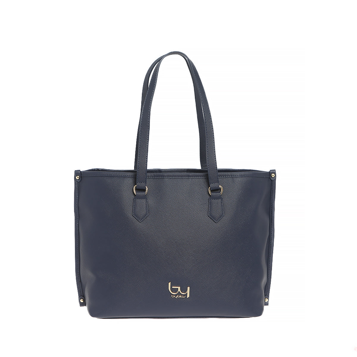 Borsa shopper By Byblos capiente in ecopelle saffiano BLU TU | Giò Fashion