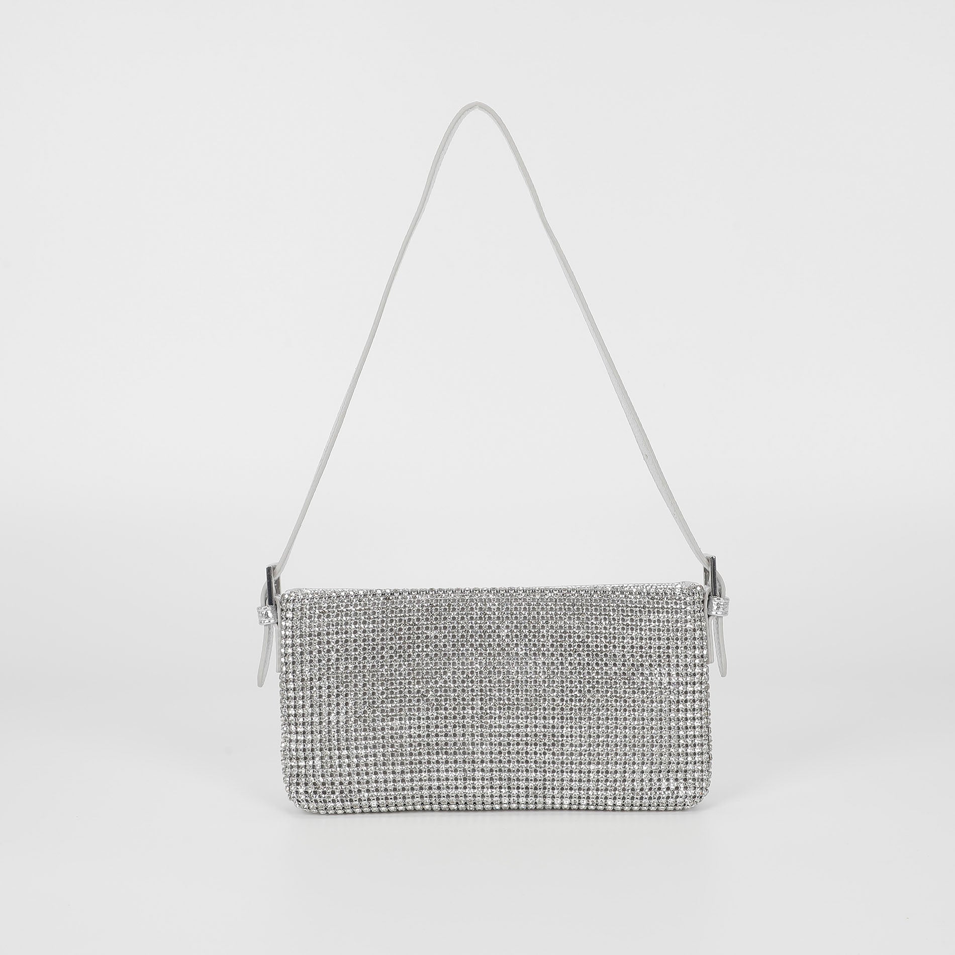 Mimi Mua borsa con strass e fibbie ai lati
