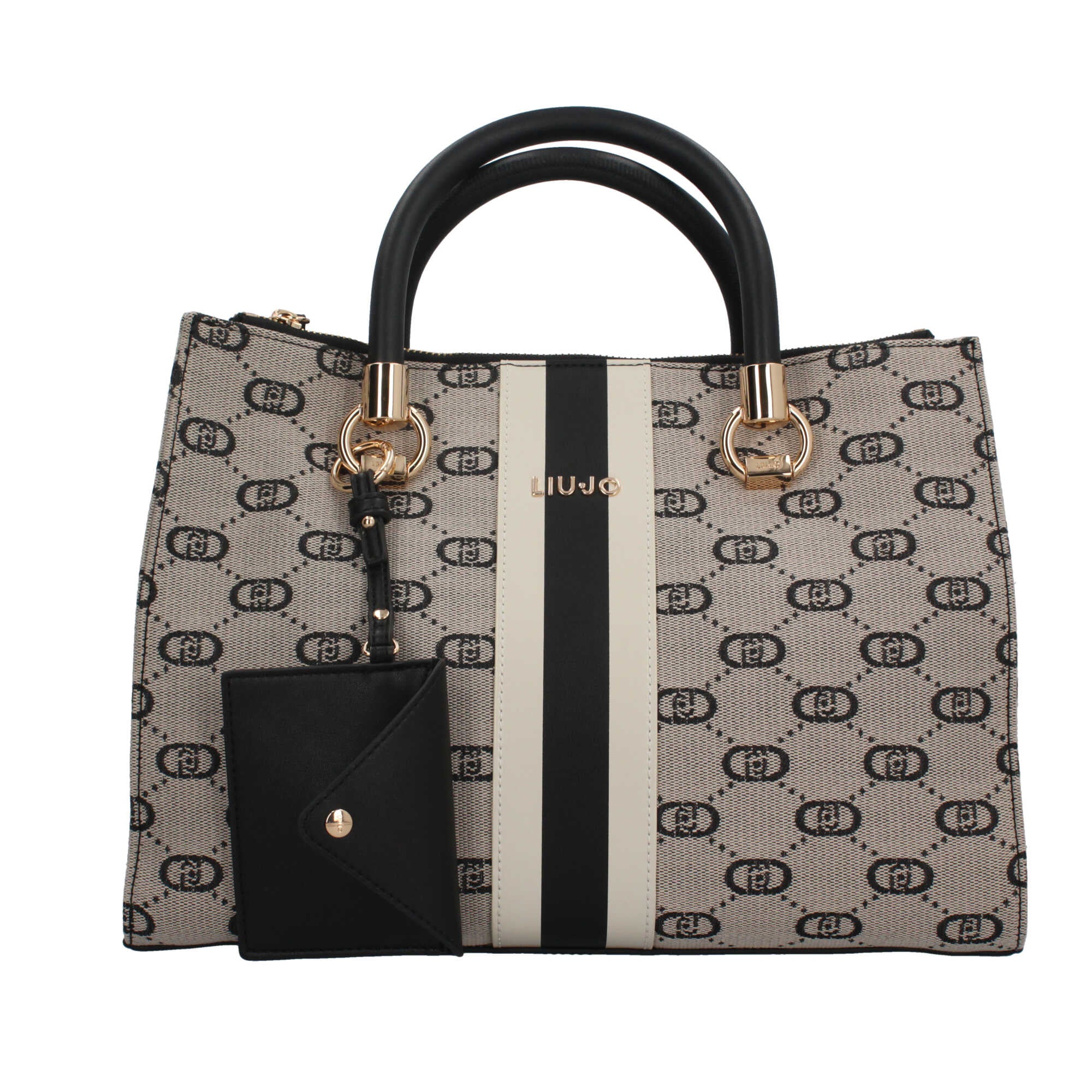 Borsa Donna Liu Jo in Tessuto Monogram con Design Raffinato Nero TU | Giò Fashion