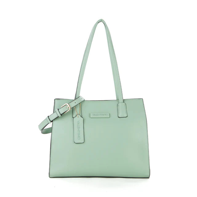 Shopper Valentino con doppio manico e tracolla regolabile SALVIA TU | Giò Fashion