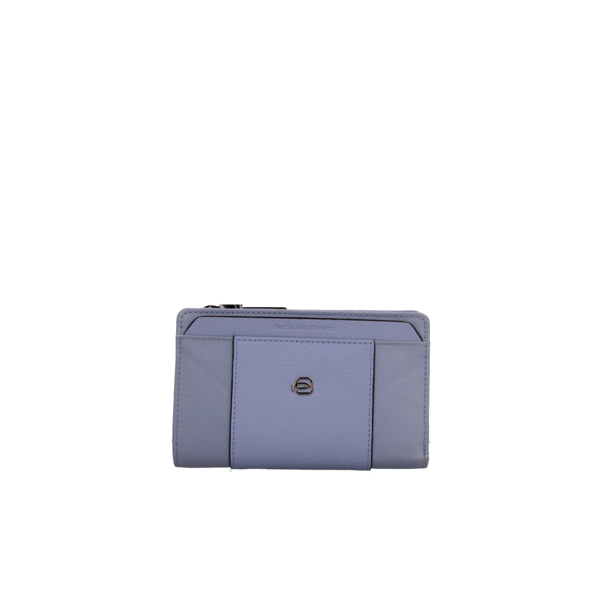 Piquadro portafoglio medio in pelle con zip e scomparti organizzati