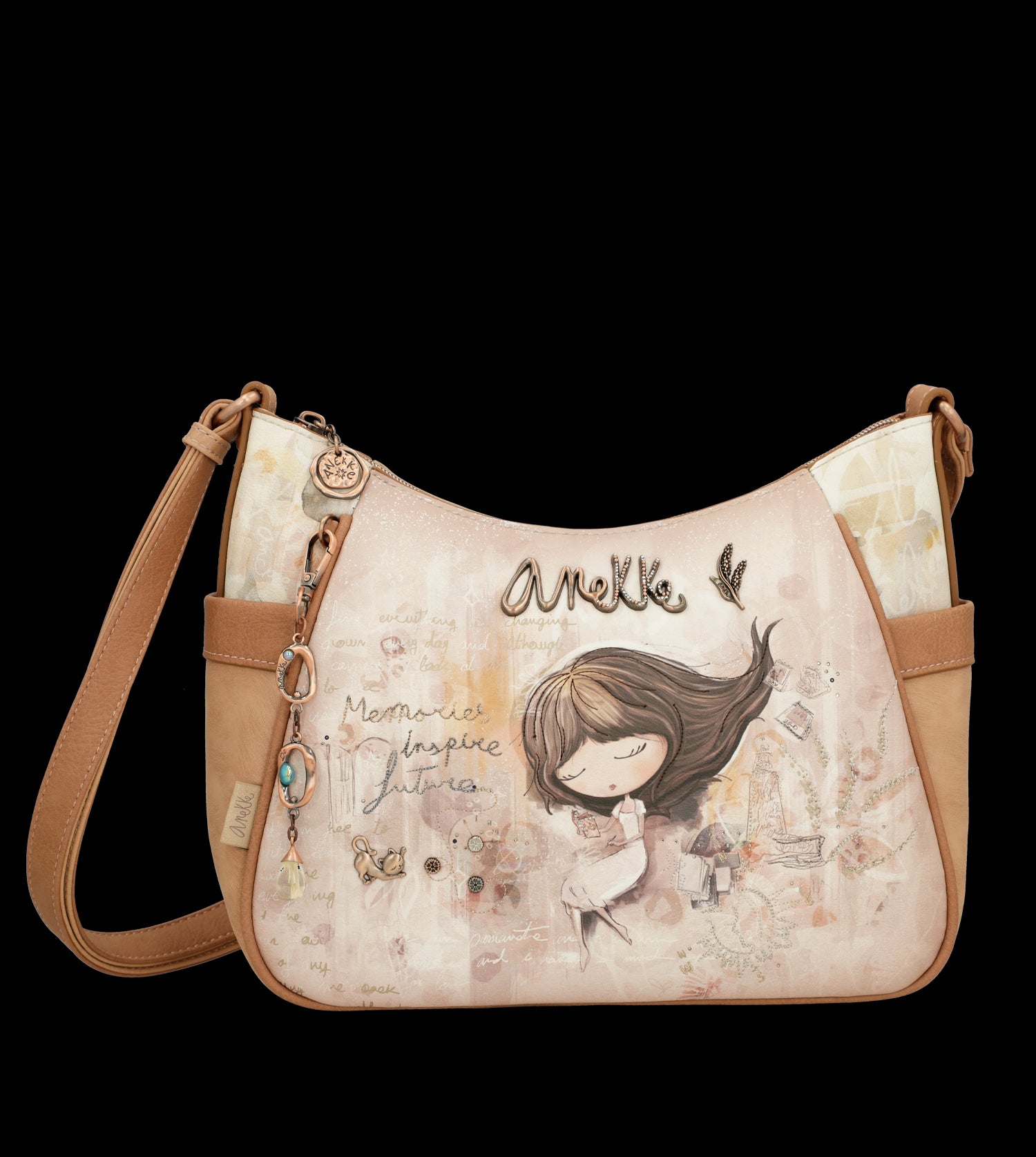 Borsa a tracolla Anekke con design artistico e dettagli eleganti