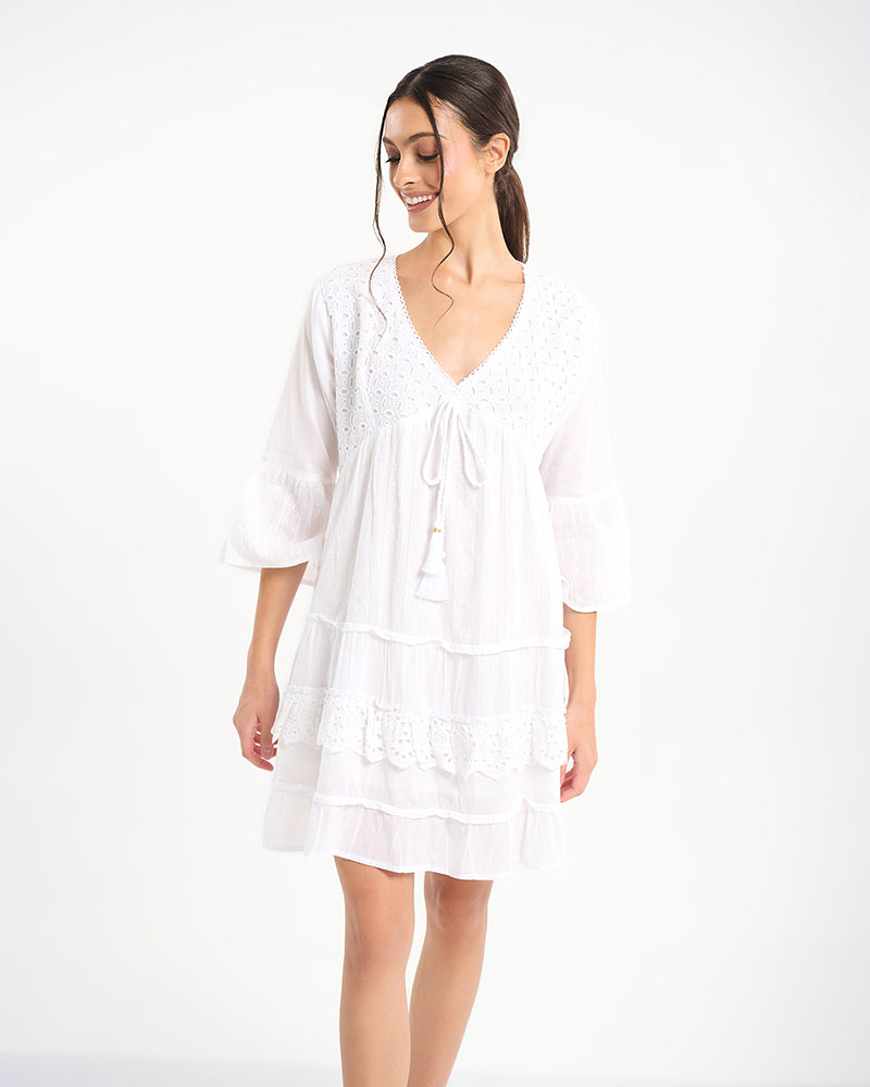 Ble Resort Collection Abito Corto a Maniche Ampie
