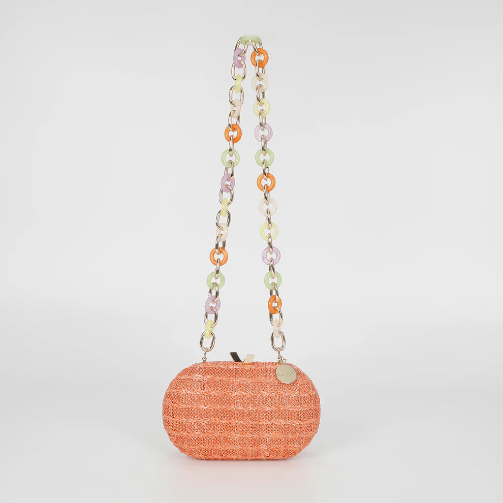 Borsa tracolla rigida donna Mimi Mua con catena colorata