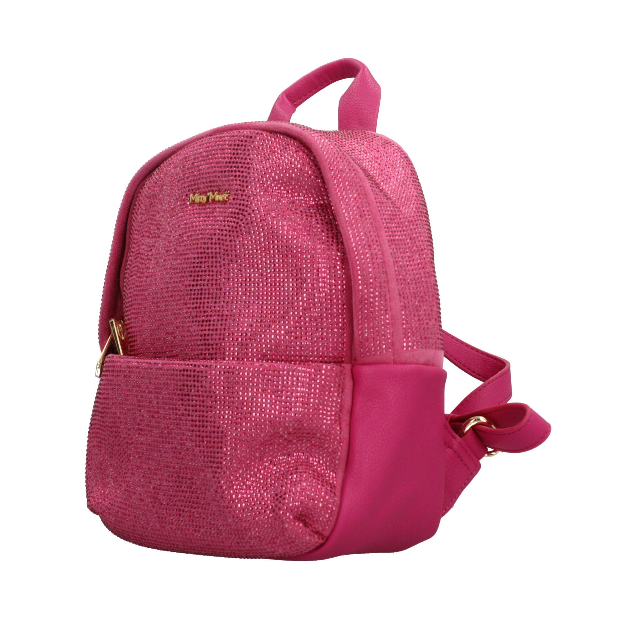 Zaino Mimìmuà con strass e spallacci regolabili FUXIA TU | Giò Fashion