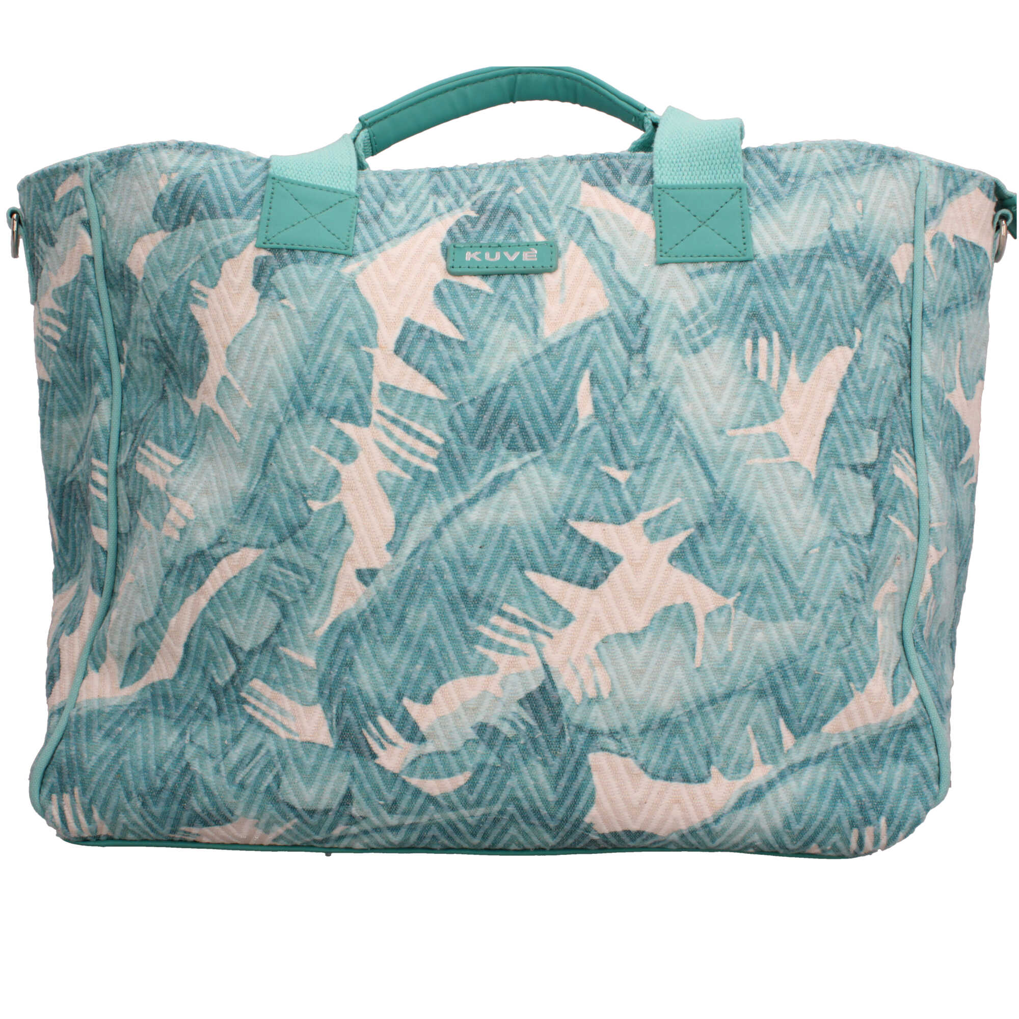 Borsa mare Kuve in tessuto fantasia tropicale