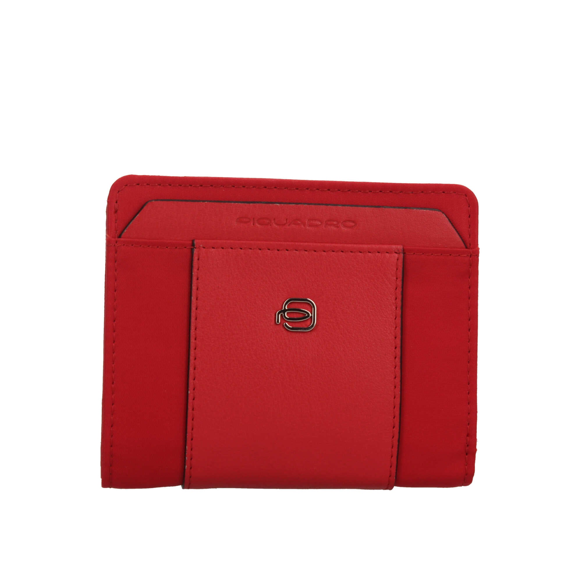 Piquadro portafoglio compatto in pelle con protezione RFID e porta monete