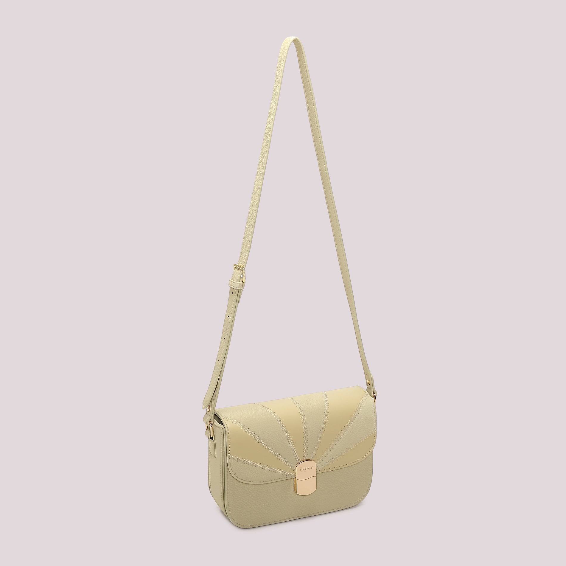 Mimi Mua borsa a tracolla compatta con patta decorata VERDE TU | Giò Fashion