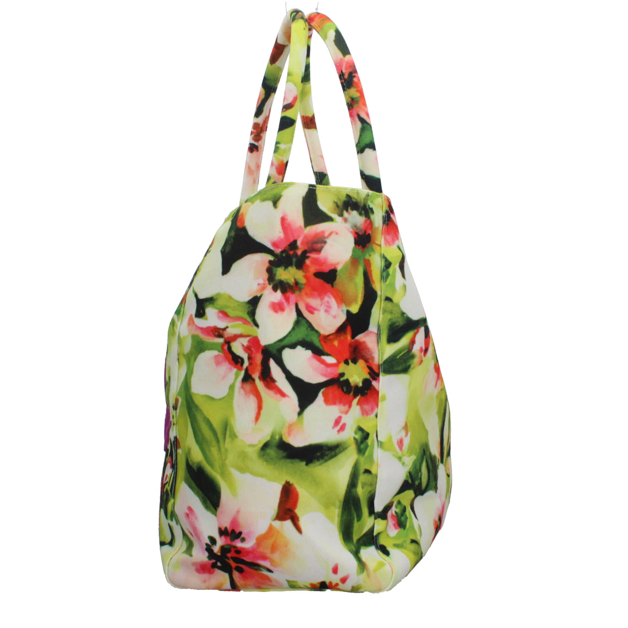 Borsa shopping Liu Jo con stampa animalier e logo ricamato Verde TU | Giò Fashion
