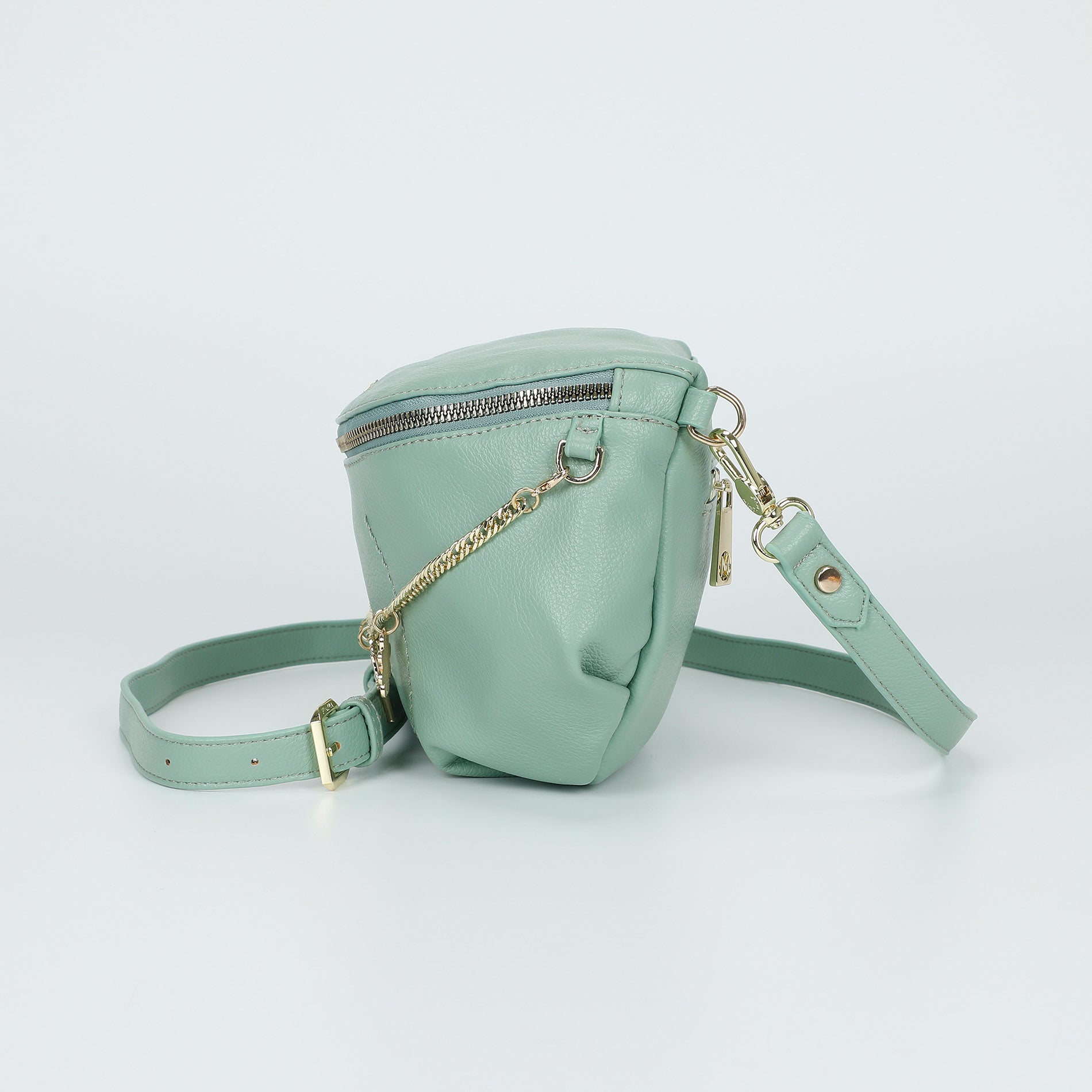 Mimi Mua marsupio con catena decorativa e chiusura zip