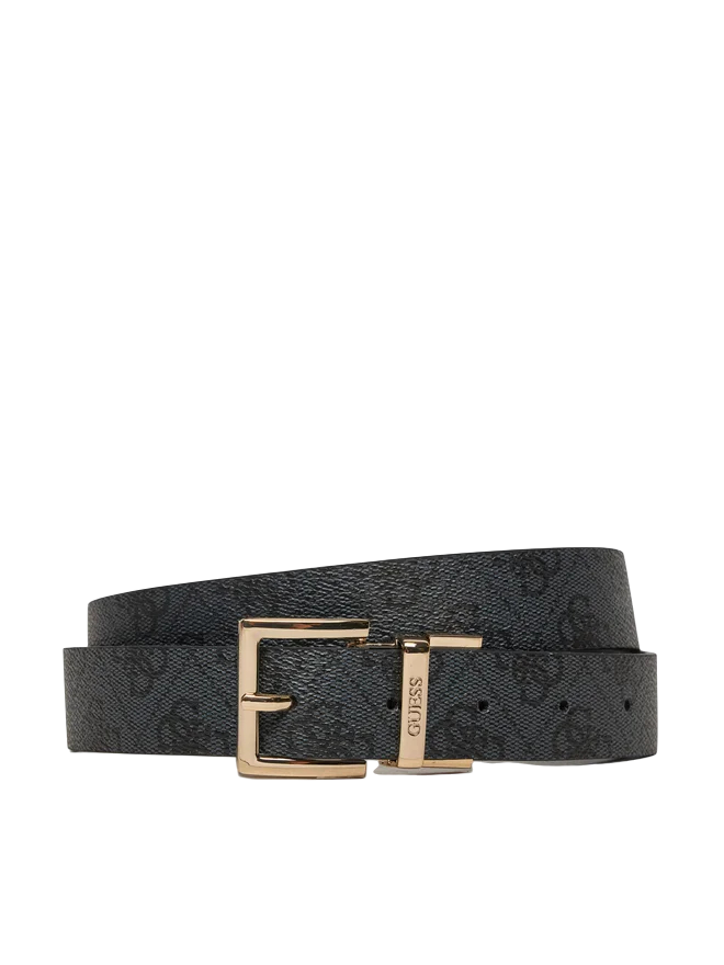 Cintura Guess Monogram con Fibbia Rotonda Oro