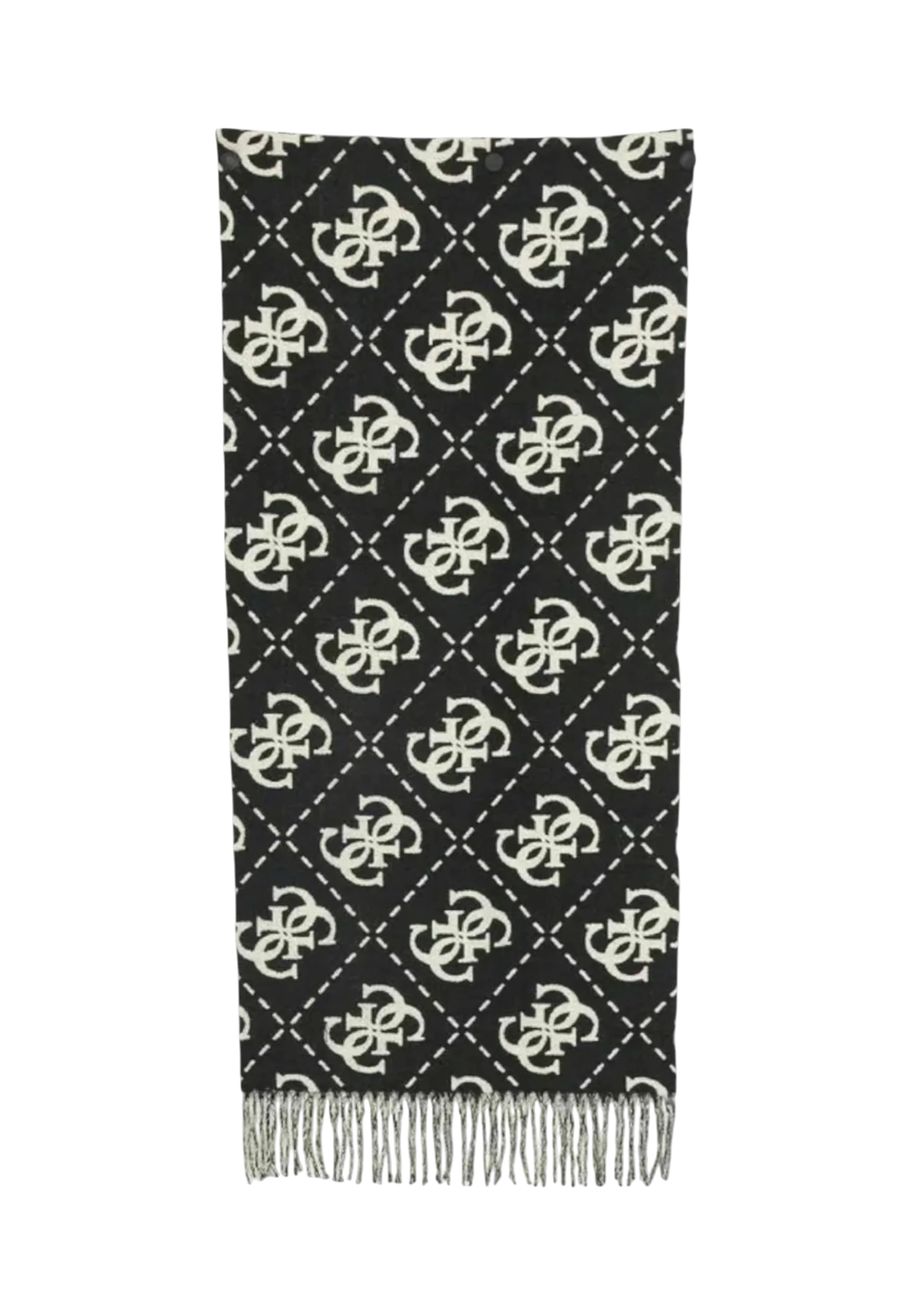 Sciarpa Guess con logo intrecciato e frange