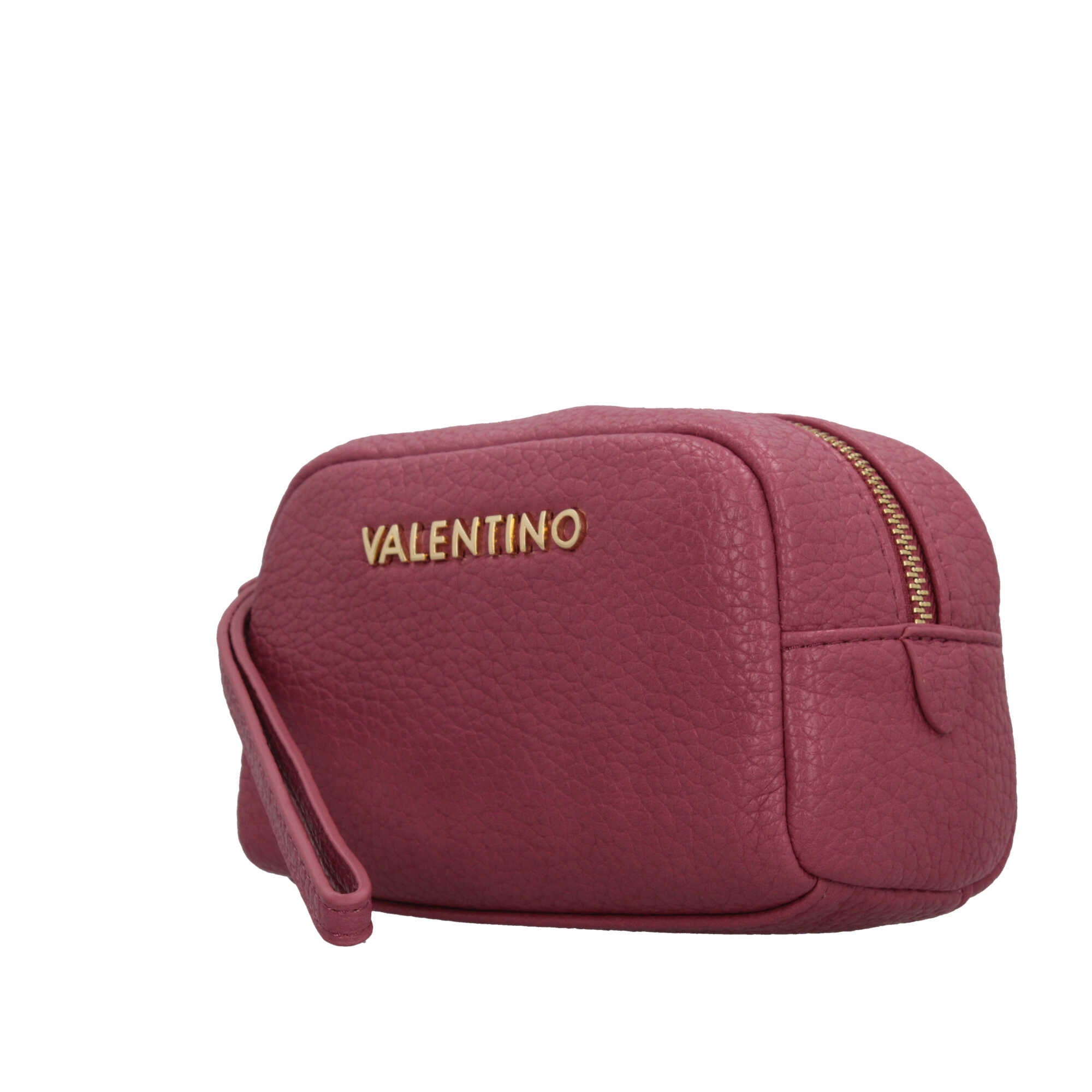 Valentino beauty case compatto con logo e zip