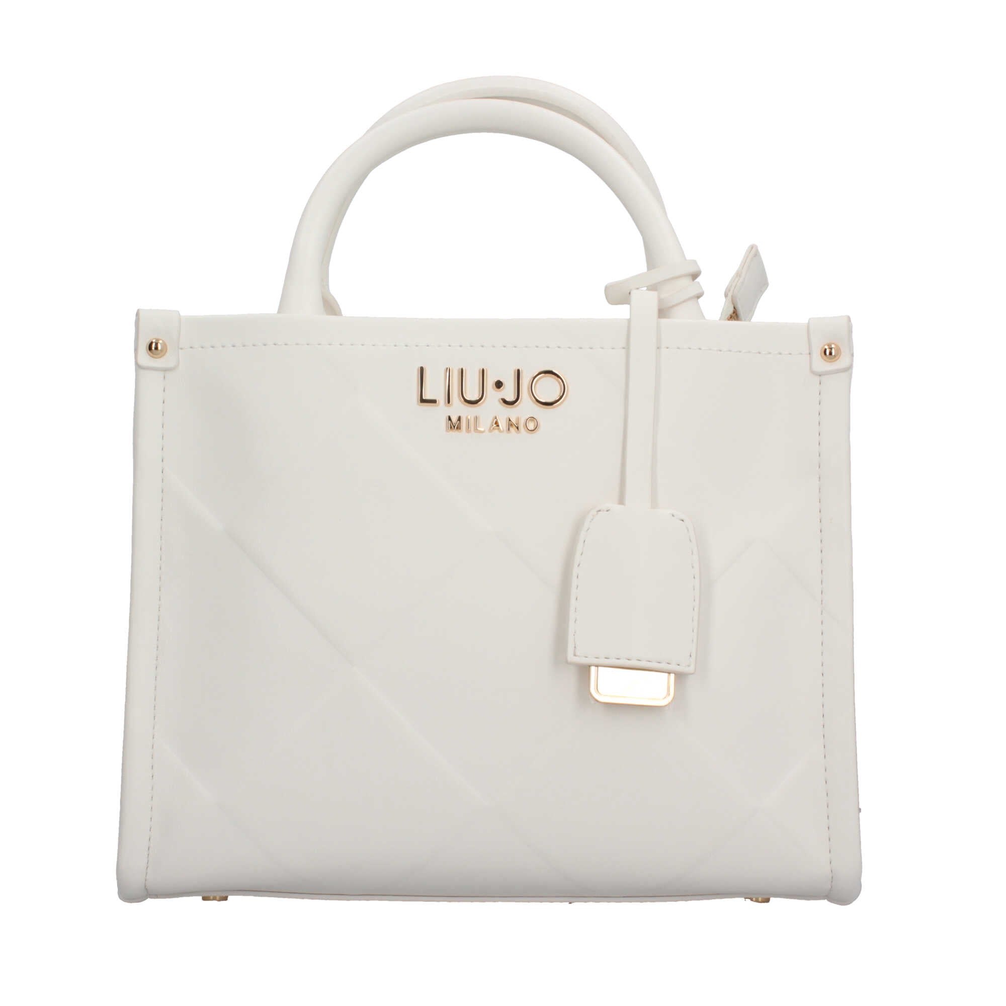 Borsa a Mano Liu Jo con Tracolla e Charm Lucchetto Bianco TU | Giò Fashion