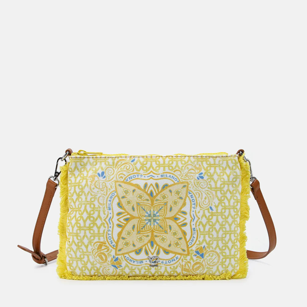 Clutch mare Ynot in tessuto con tracolla rimovibile