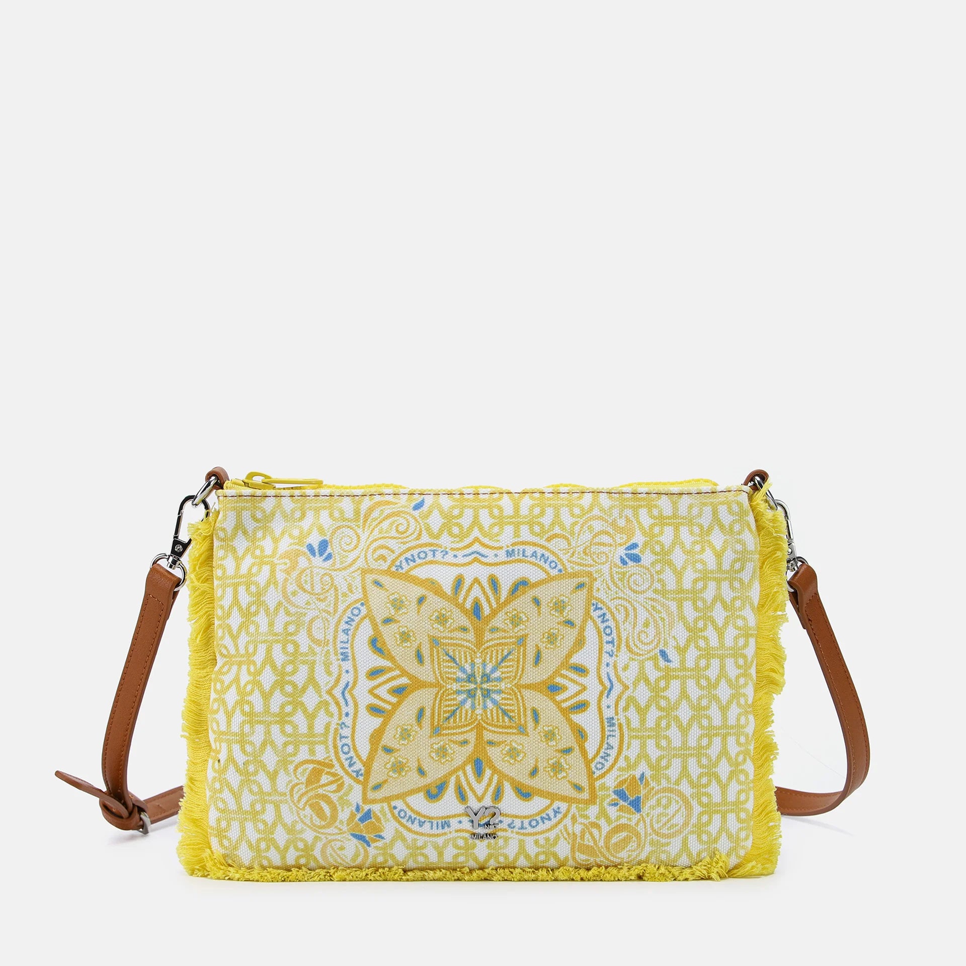 Clutch mare Ynot in tessuto con tracolla rimovibile