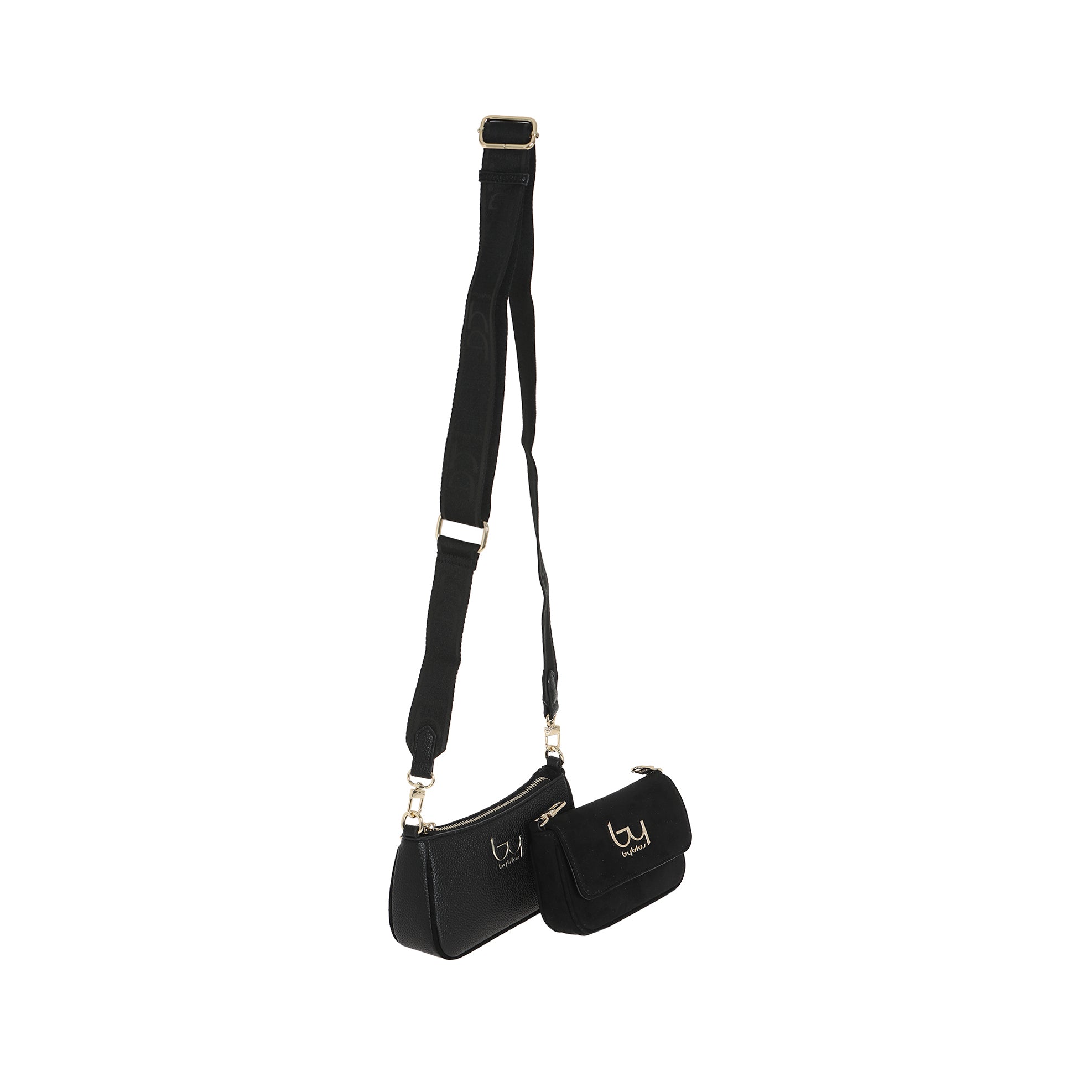 Borsa a tracolla By Byblos effetto scamosciato con logo frontale