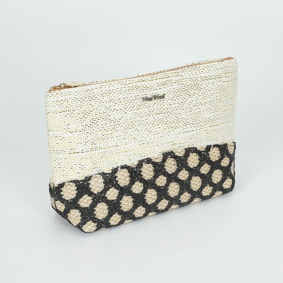 Pochette estiva donna Mimi Mua in tessuto intrecciato