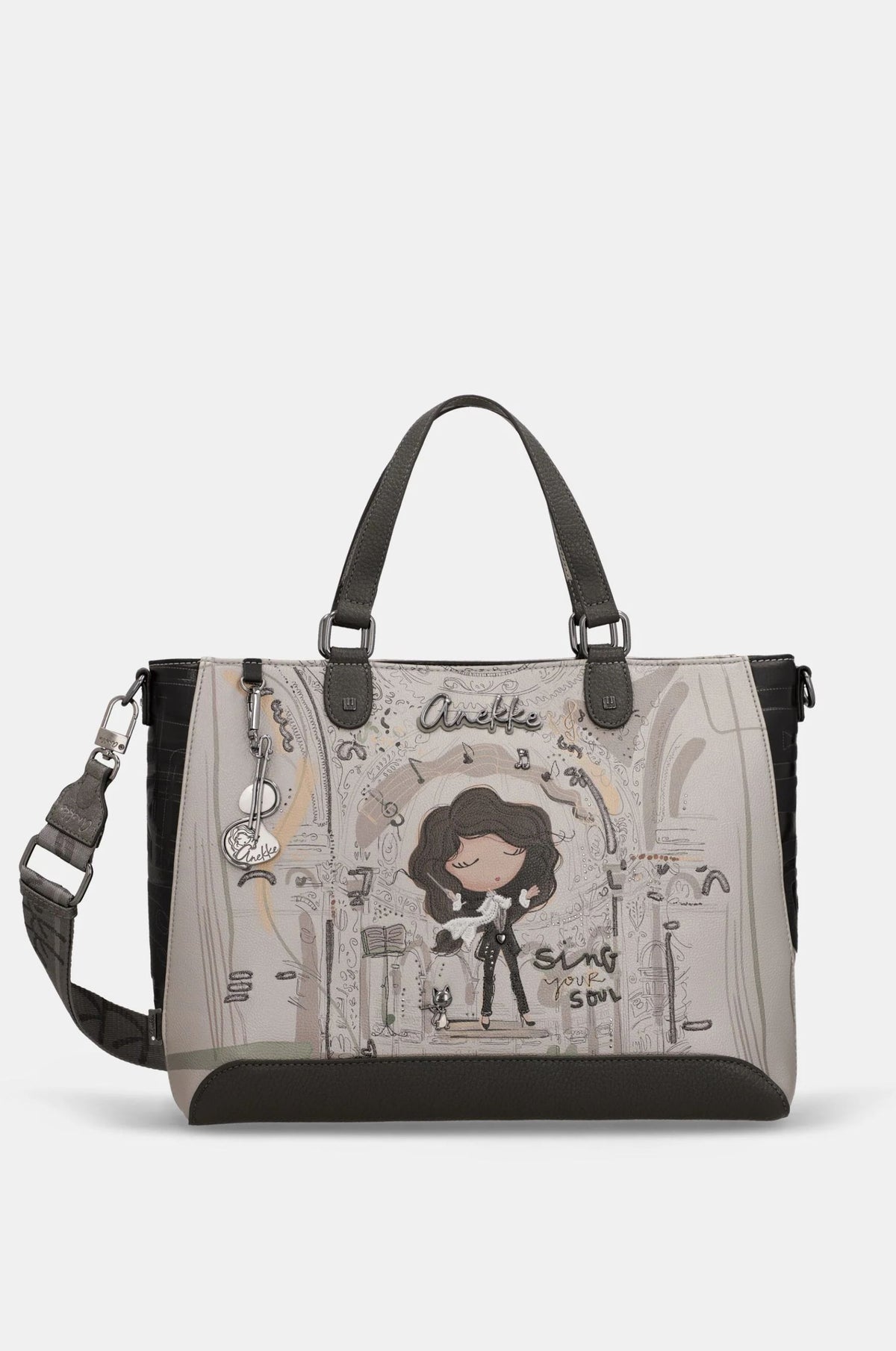 Borsa Quadrata Donna Anekke con Manici e Tracolla