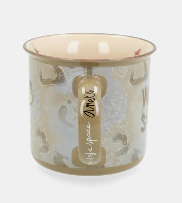 Tazza Anekke in Ceramica con Illustrazione e Charm Decorativo Beige TU | Giò Fashion