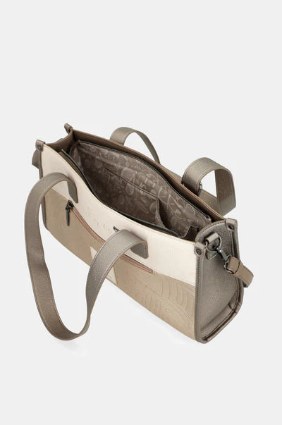 Borsa a Mano Anekke Donna con Tracolla Regolabile e Doppi Manici Beige TU | Giò Fashion