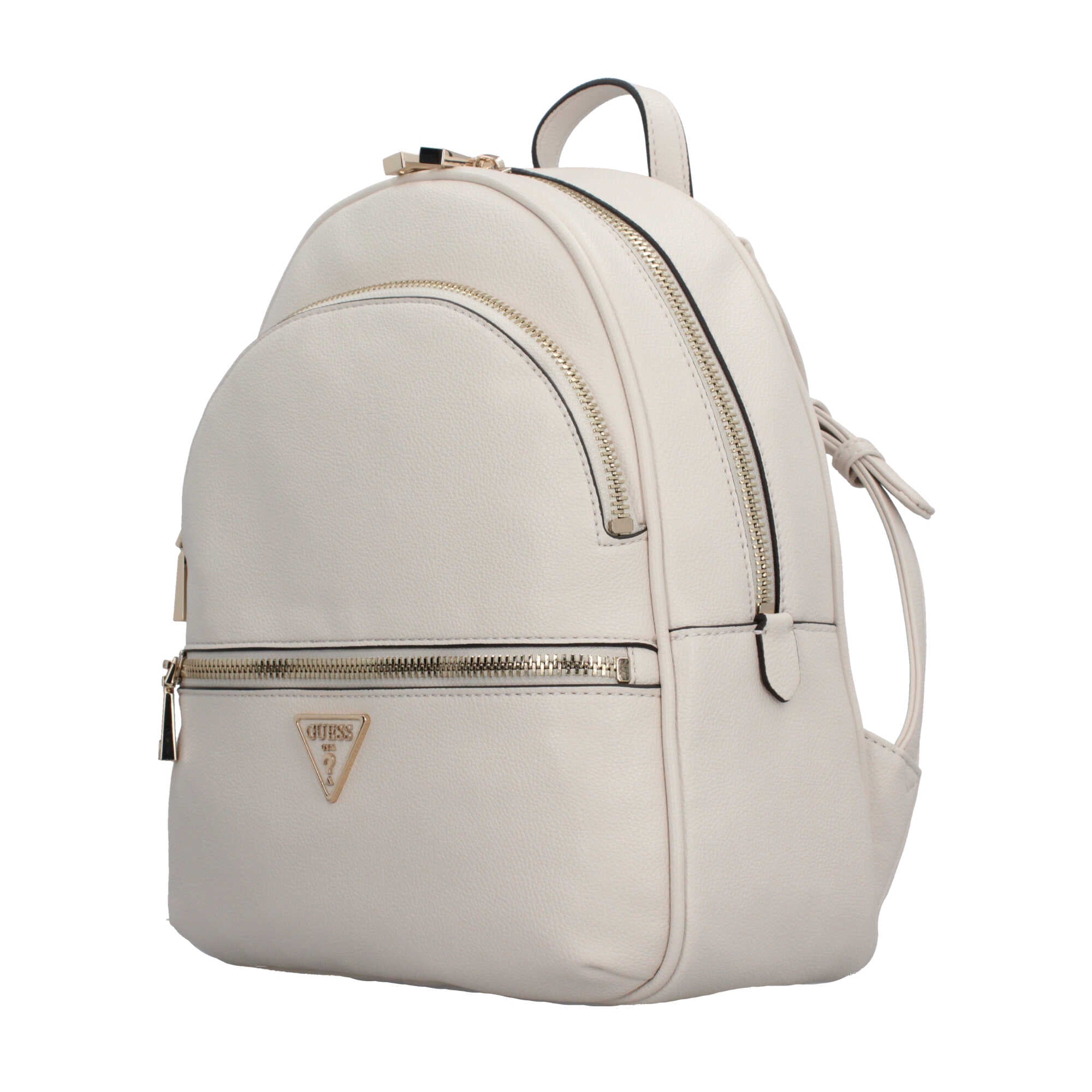 Zaino Guess con stampa logo all-over e tasche con zip Beige TU | Giò Fashion