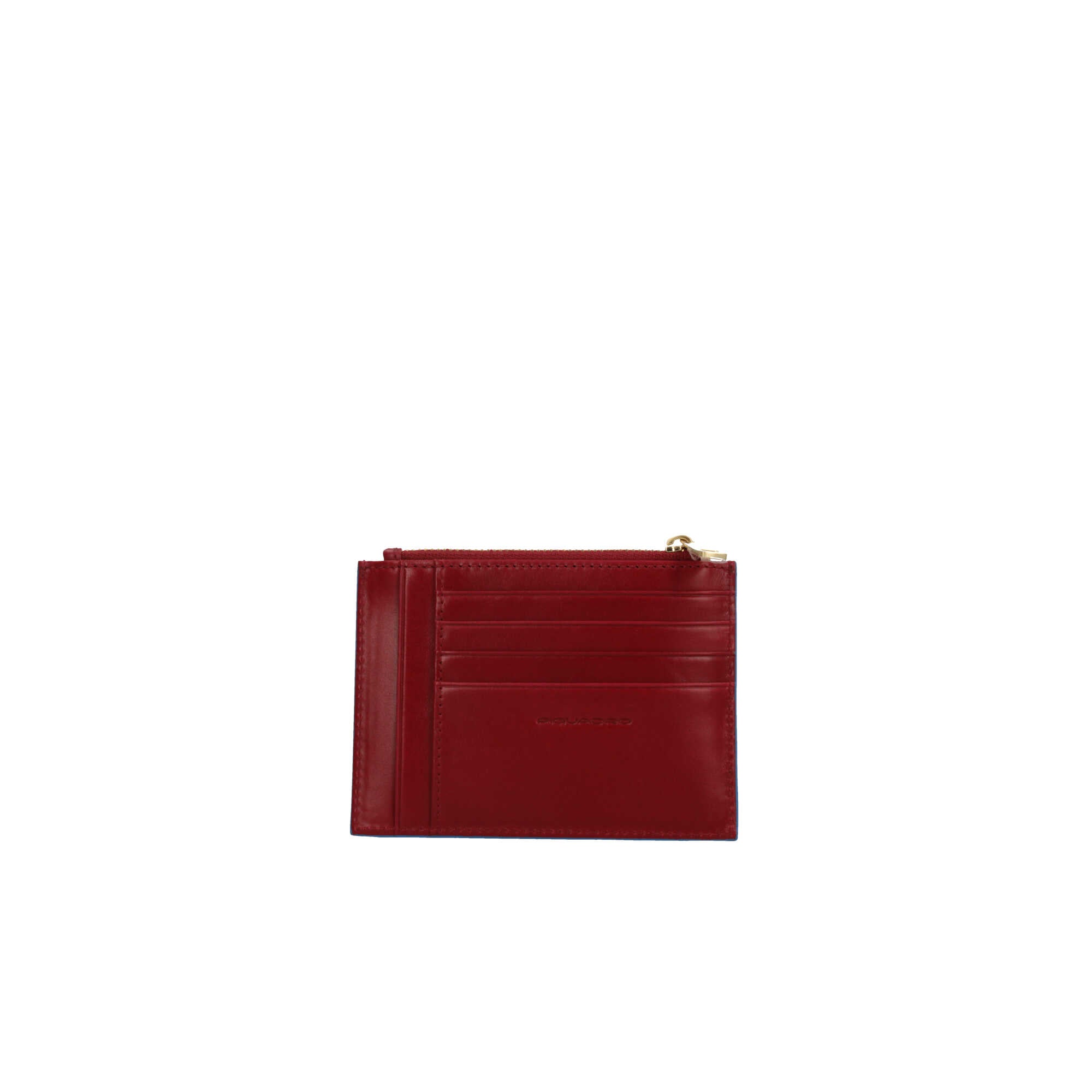 Portamonete Piquadro sottile in pelle con protezione RFID