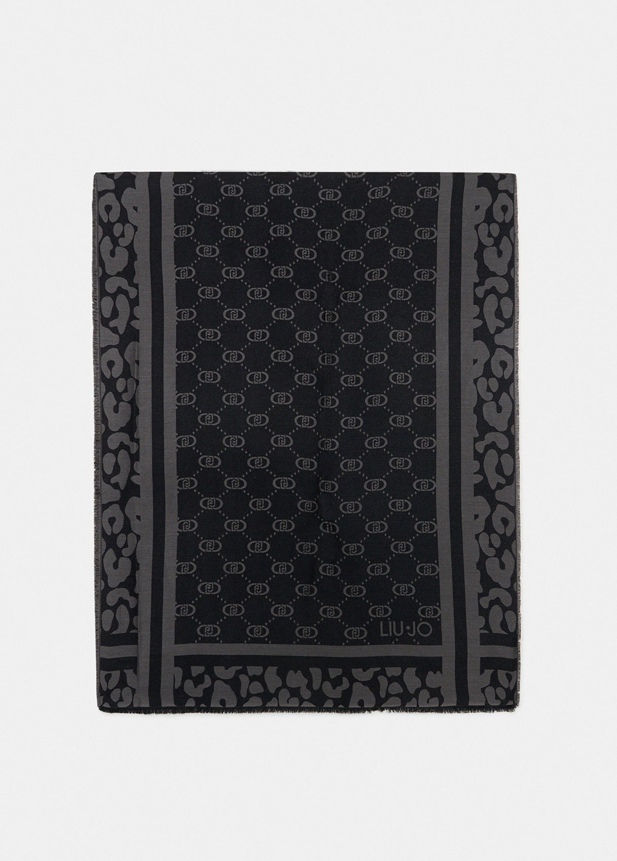 Liu Jo foulard jacquard con logo e motivo animalier