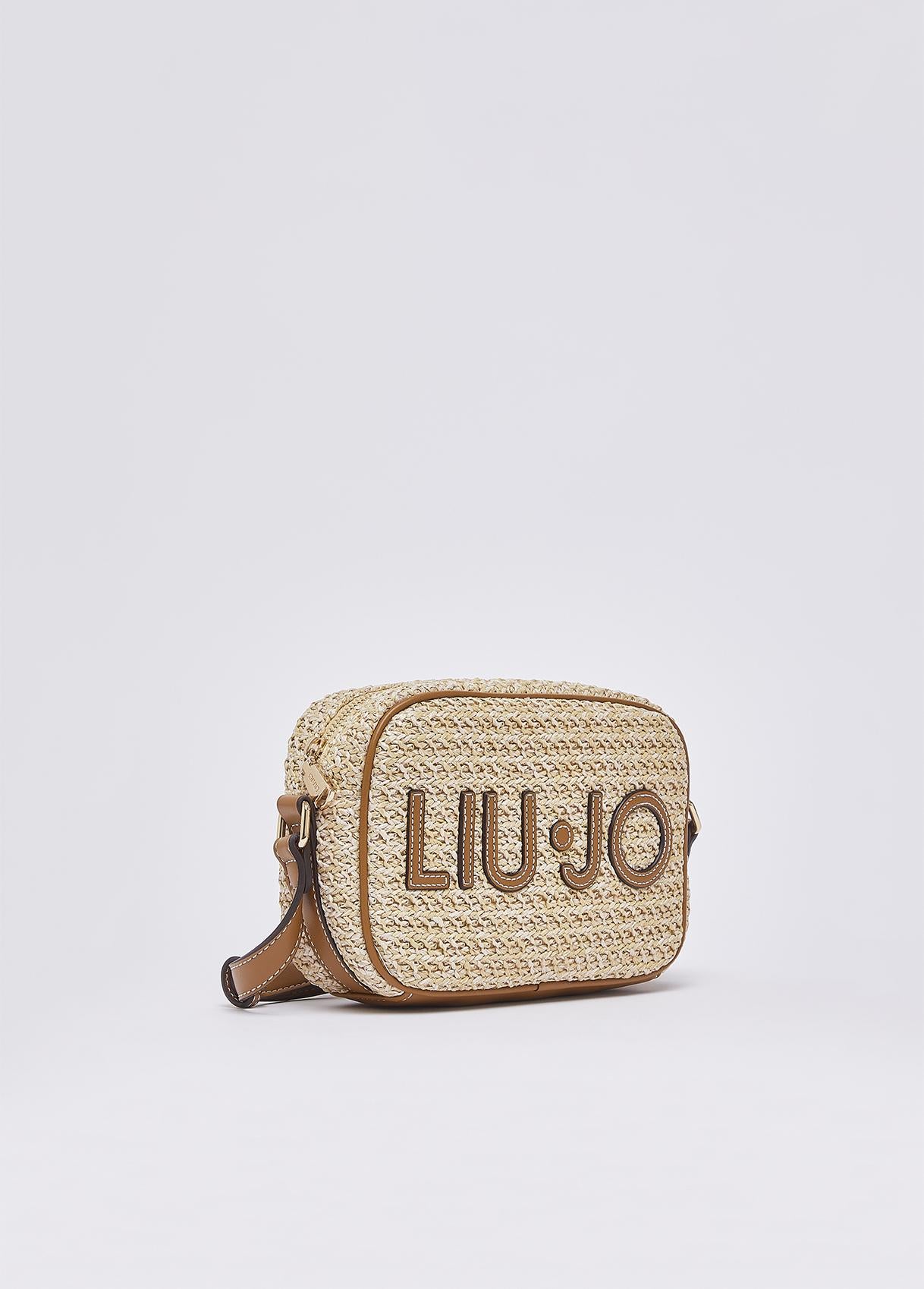 Borsa Tracolla Liu Jo con Logo Frontale e Design Intrecciato Naturale TU | Giò Fashion