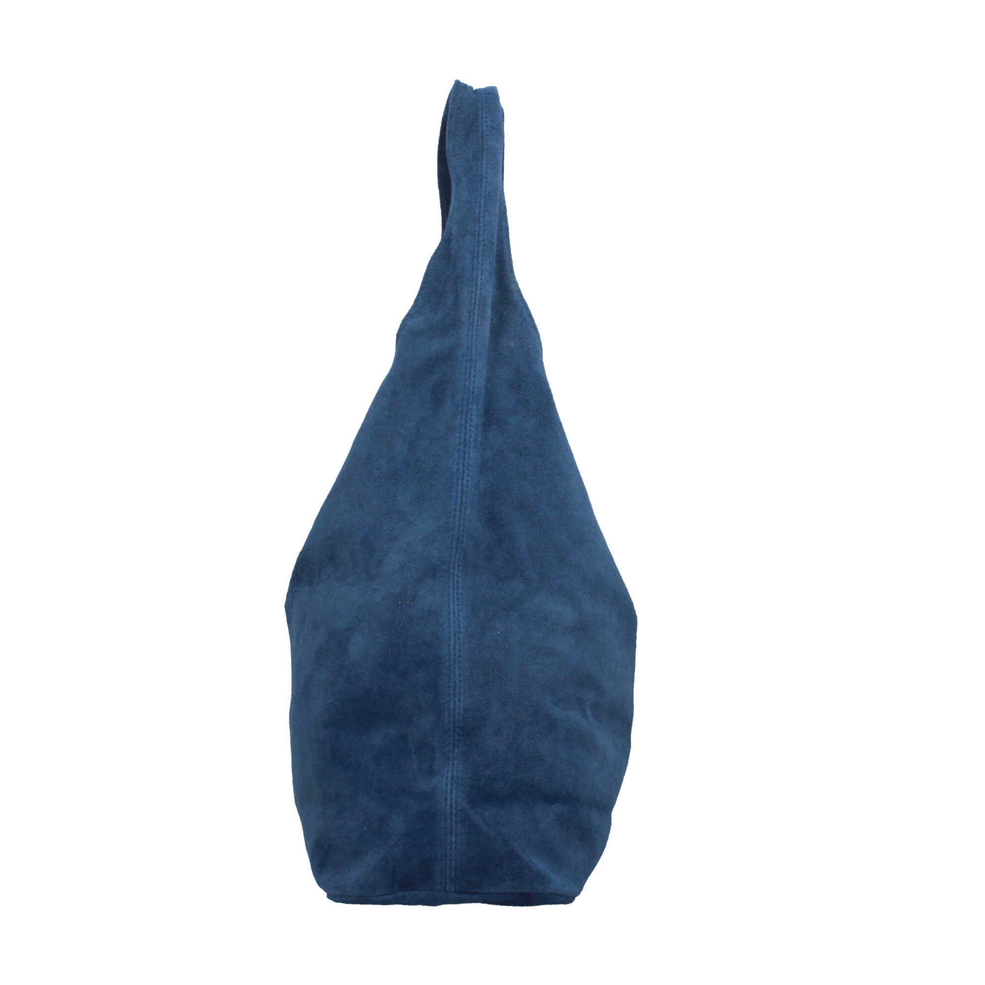 Borsa a spalla in camoscio Made in Italy dal design contemporaneo
