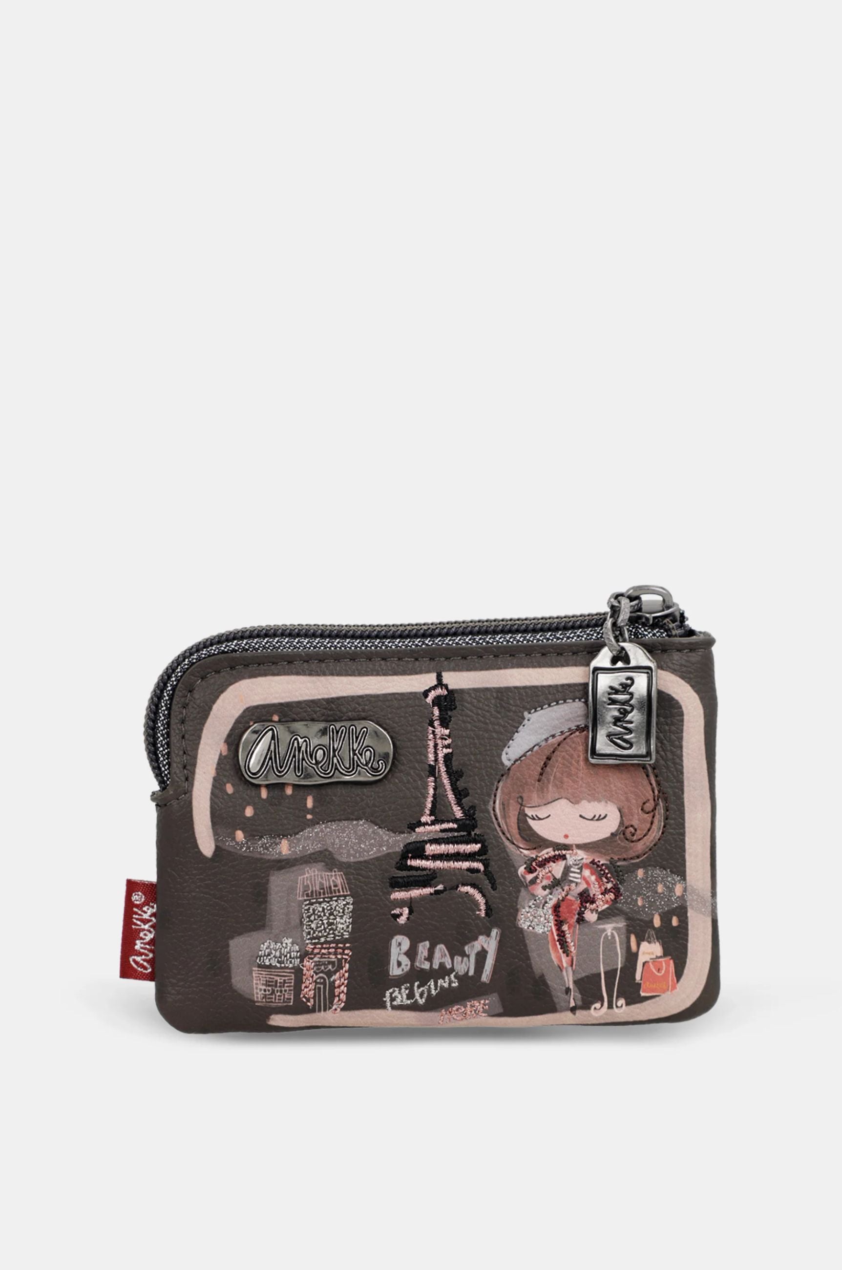 Portamonete Anekke City Moments con chiusura zip Nero TU | Giò Fashion