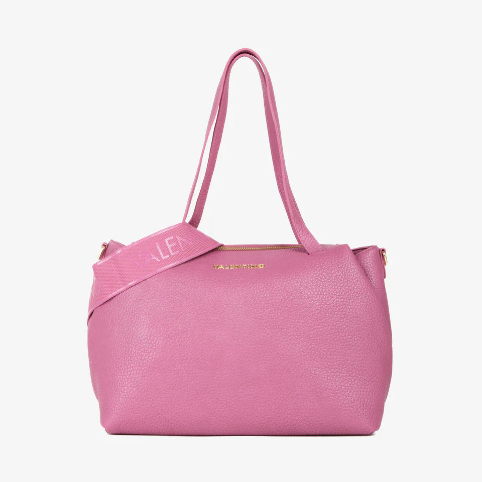 Borsa Valentino shopper con doppio manico e tracolla logata