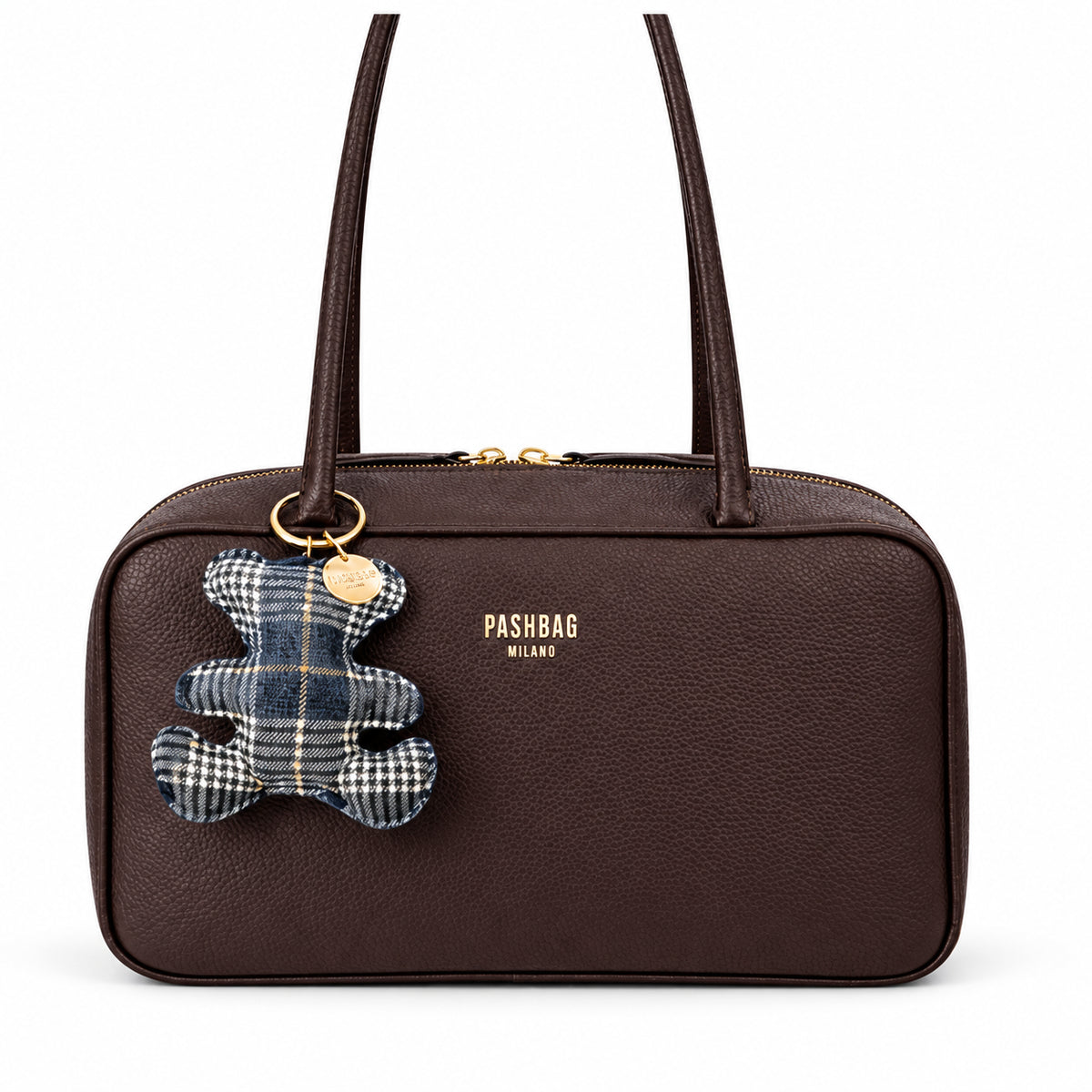 PashBag Borsa a Spalla Donna con Doppi Manici e Charm