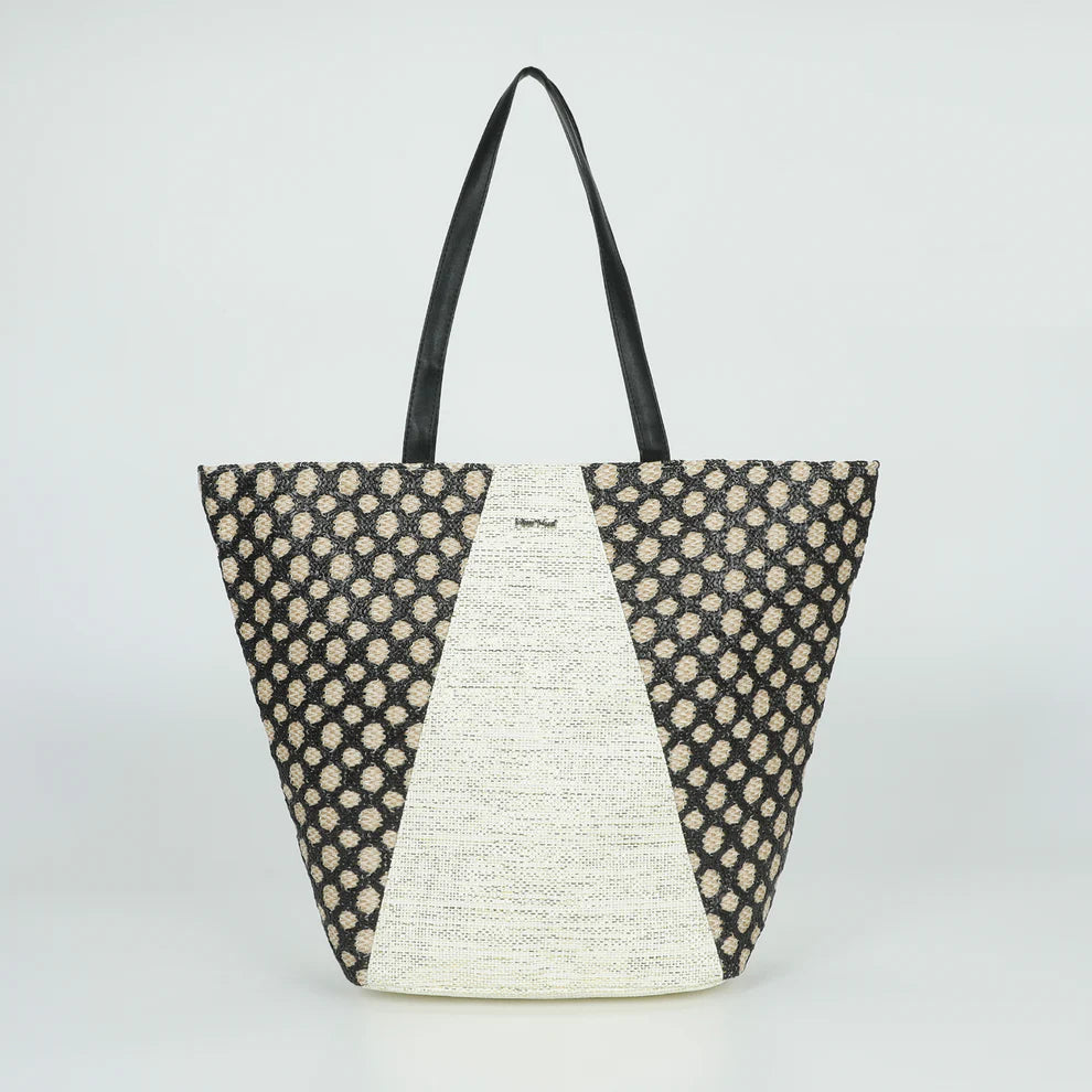 Borsa shopper donna Mimi Mua in tessuto intrecciato