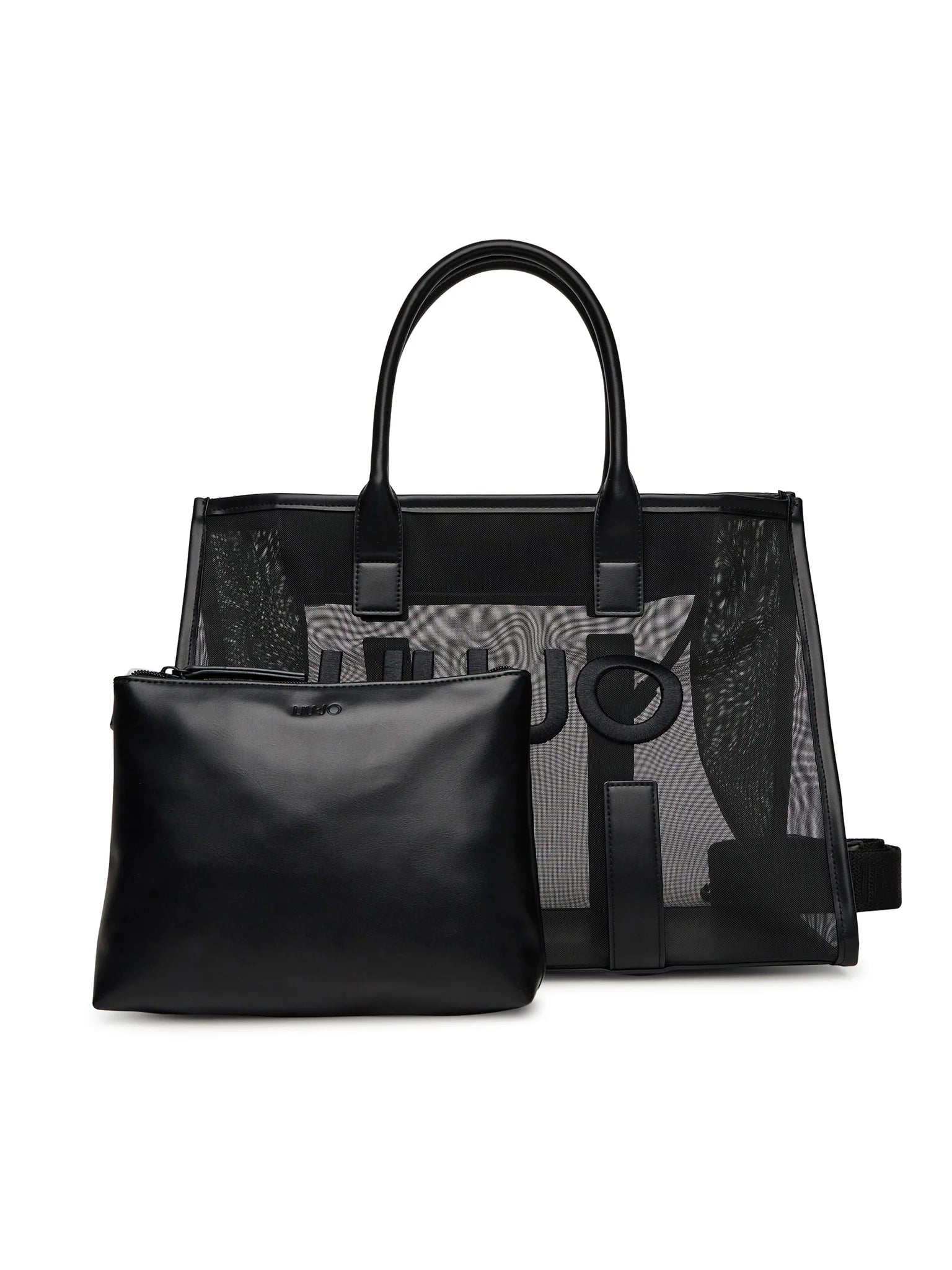 Borsa Liu Jo trasparente con pochette interna coordinata Nero TU | Giò Fashion