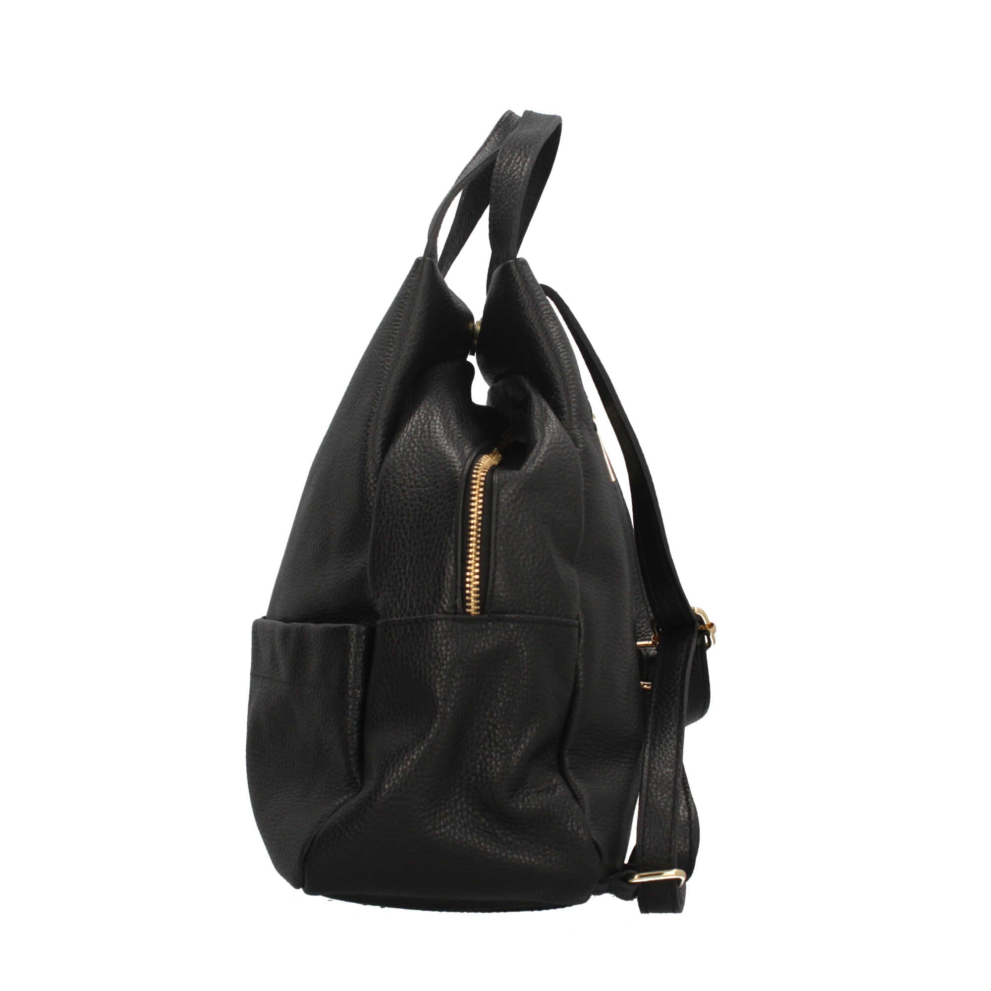 Zaino in pelle con chiusura zip Mde In Italy