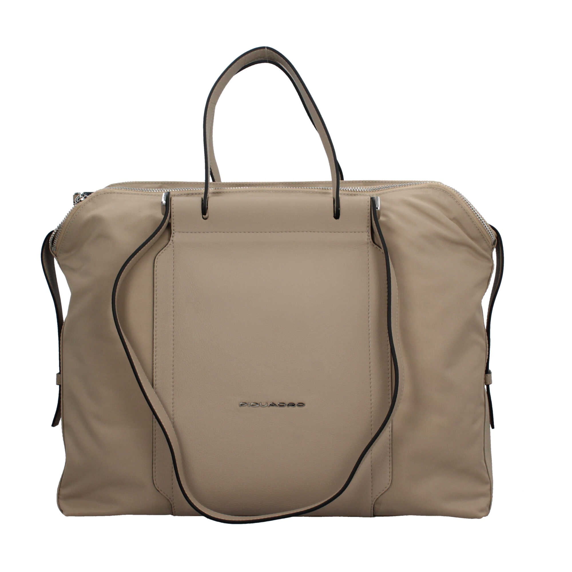 Piquadro borsa porta PC 14" in pelle con protezione antiurto e scomparti organizzati