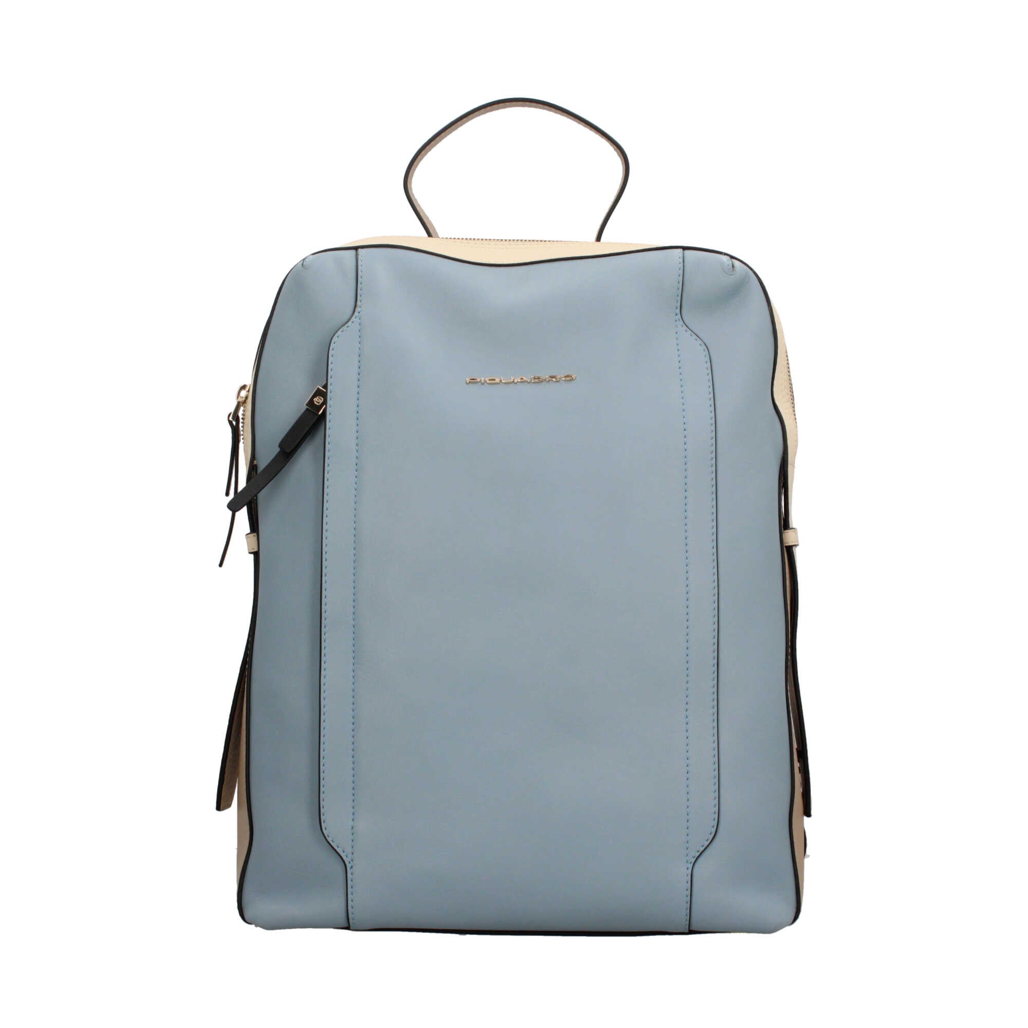 Piquadro zaino porta PC 14" in pelle con protezione antiurto