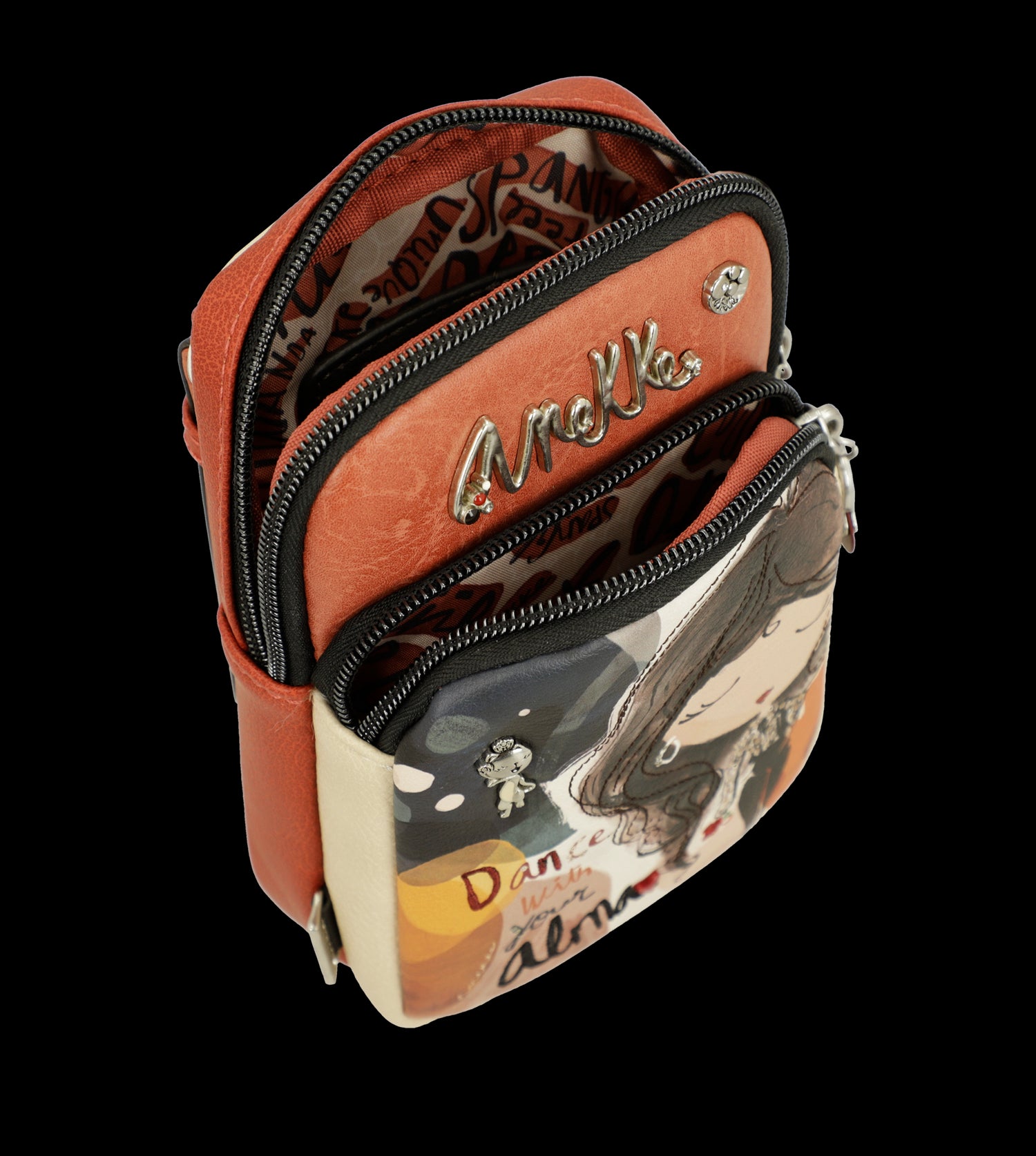 Borsa mini Anekke con tracolla regolabile e design ispirato alla danza