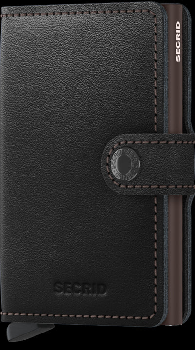 Portafoglio Secrid Miniwallet in pelle con protezione RFID e chiusura a bottone