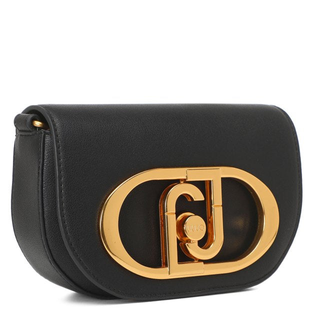 Borsa a mano Liu Jo Better con chiusura a patta e logo in metallo Nero Taglia Unica | Giò Fashion