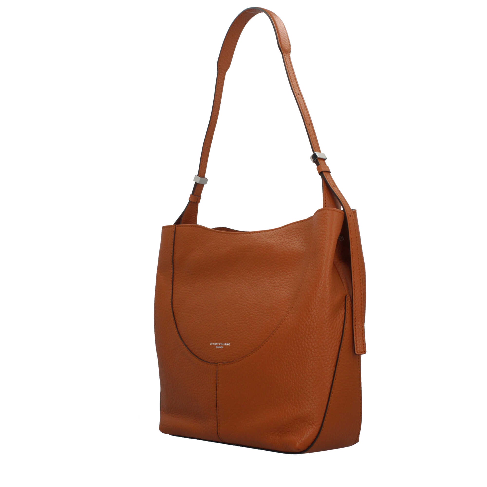 Gianni Chiarini Minerva borsa a spalla in pelle grana maxi con chiusura magnetica