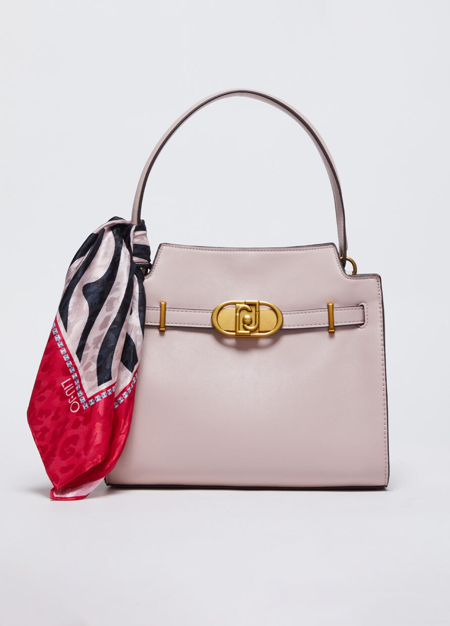 Borsa a mano Liu Jo con foulard e dettagli dorati Rosa TU | Giò Fashion