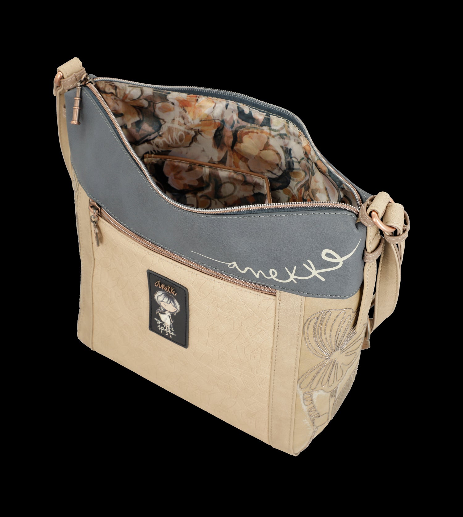 Borsa a tracolla Anekke elegante e capiente con tasca frontale