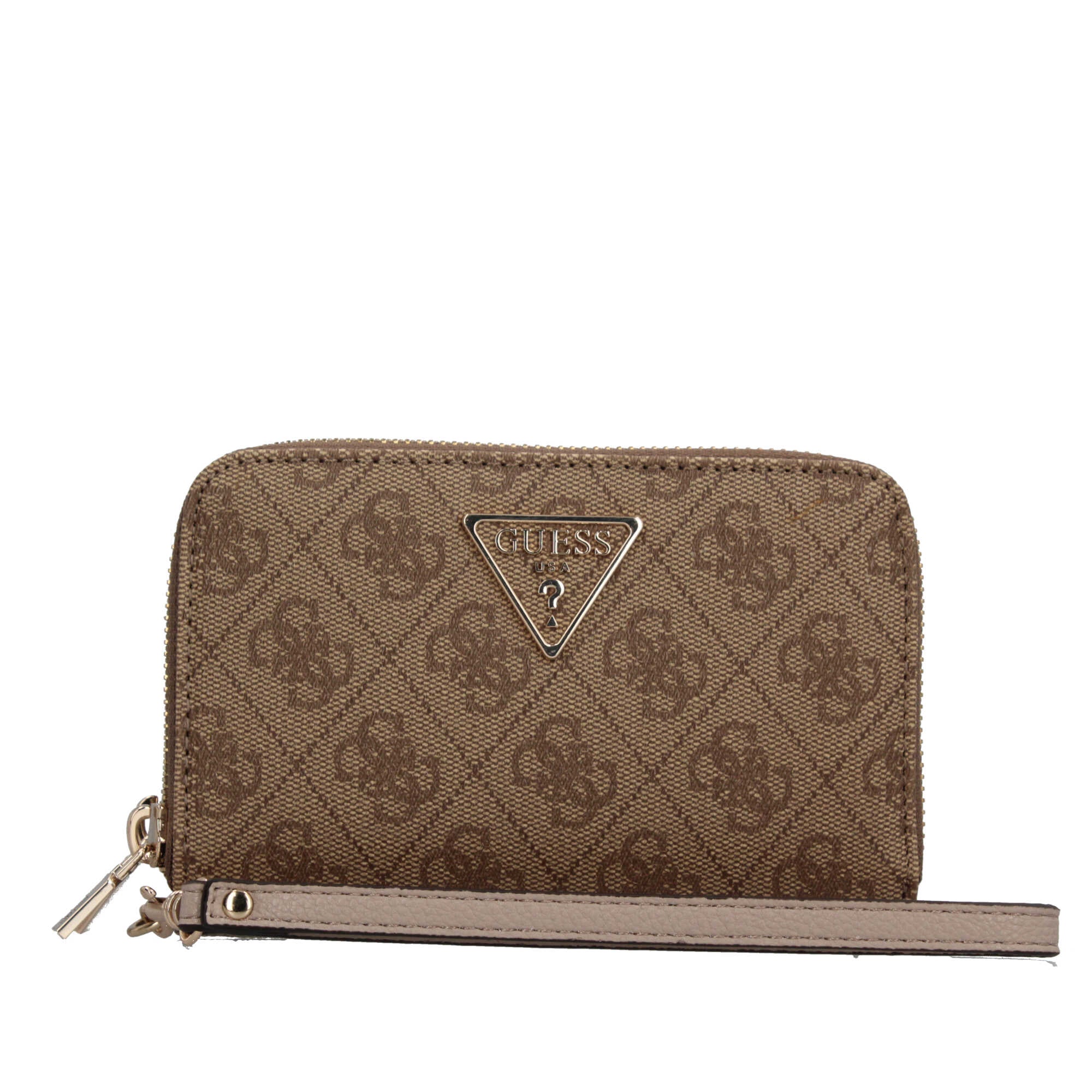 Portafoglio Guess con Logo All Over e Tracolla BEIGE LOGO TU | Giò Fashion