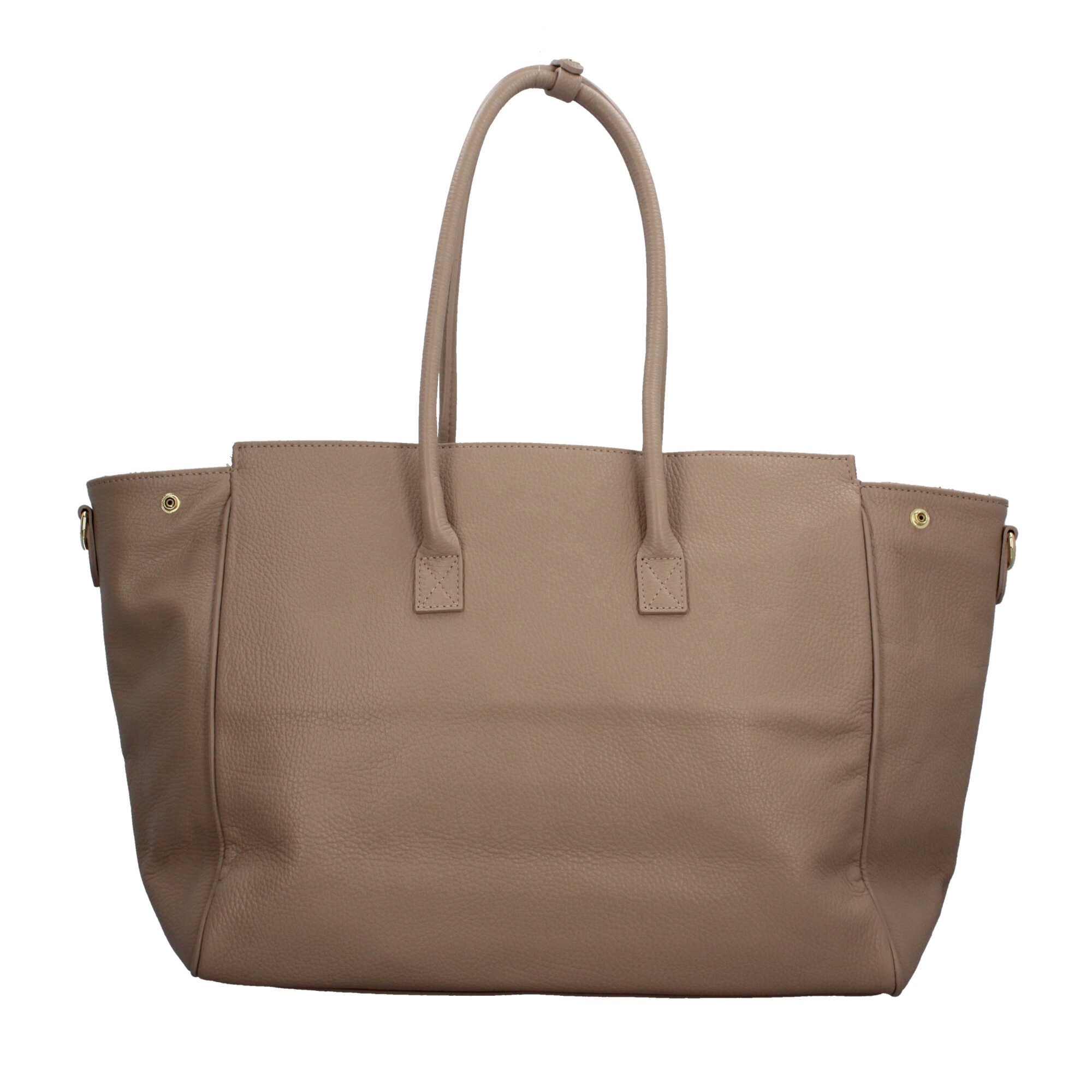 Borsa Made in Italy in vera pelle a spalla con design strutturato