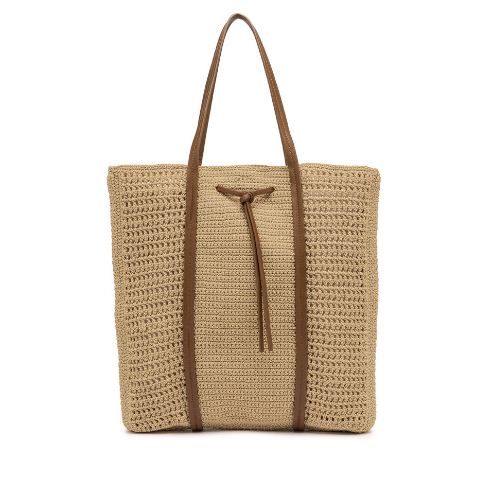 Shopping bag Gianni Chiarini in tessuto uncinetto con design raffinato