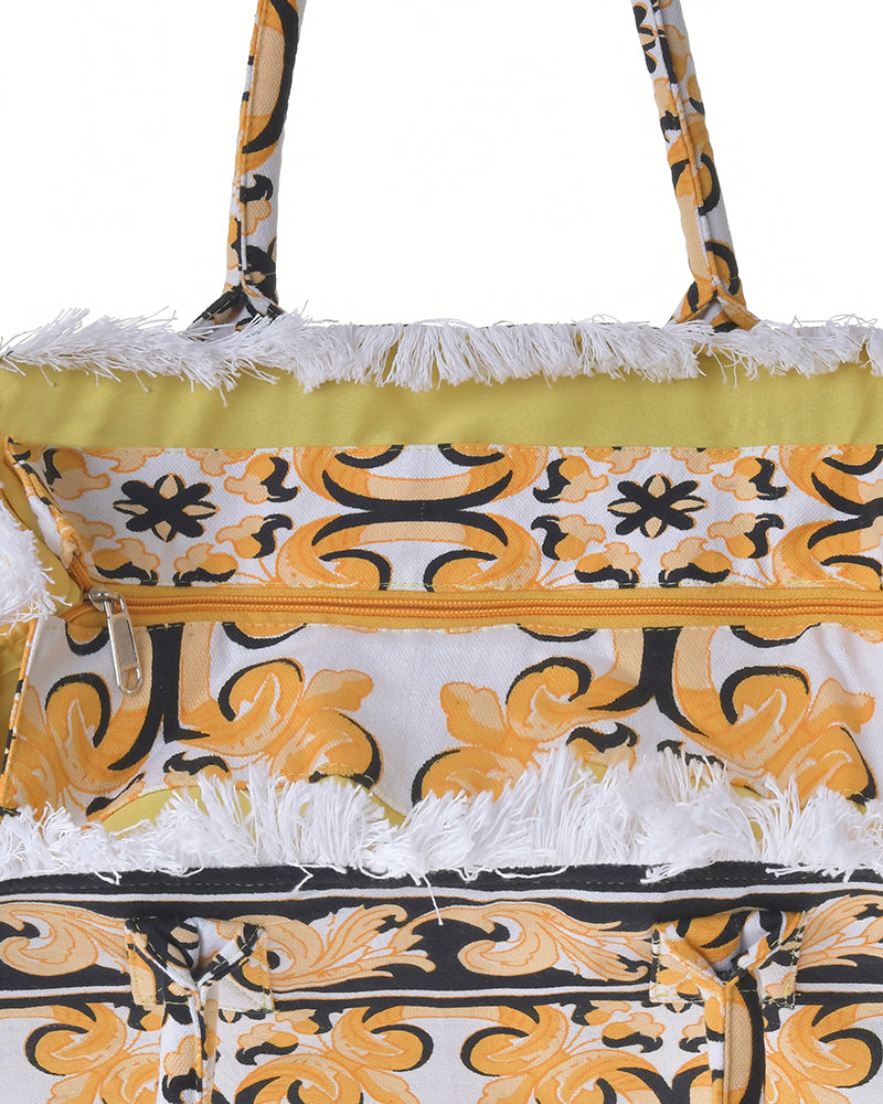 Ble Resort Collection Borsa Senape in Canvas