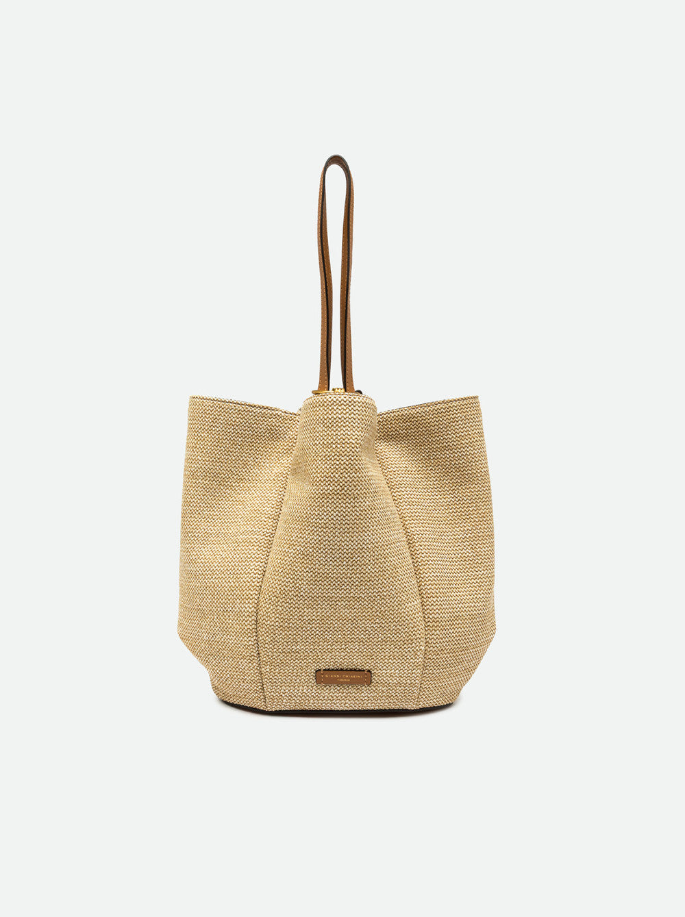 Borsa shopper Gianni Chiarini effetto tessuto capiente con manici lunghi