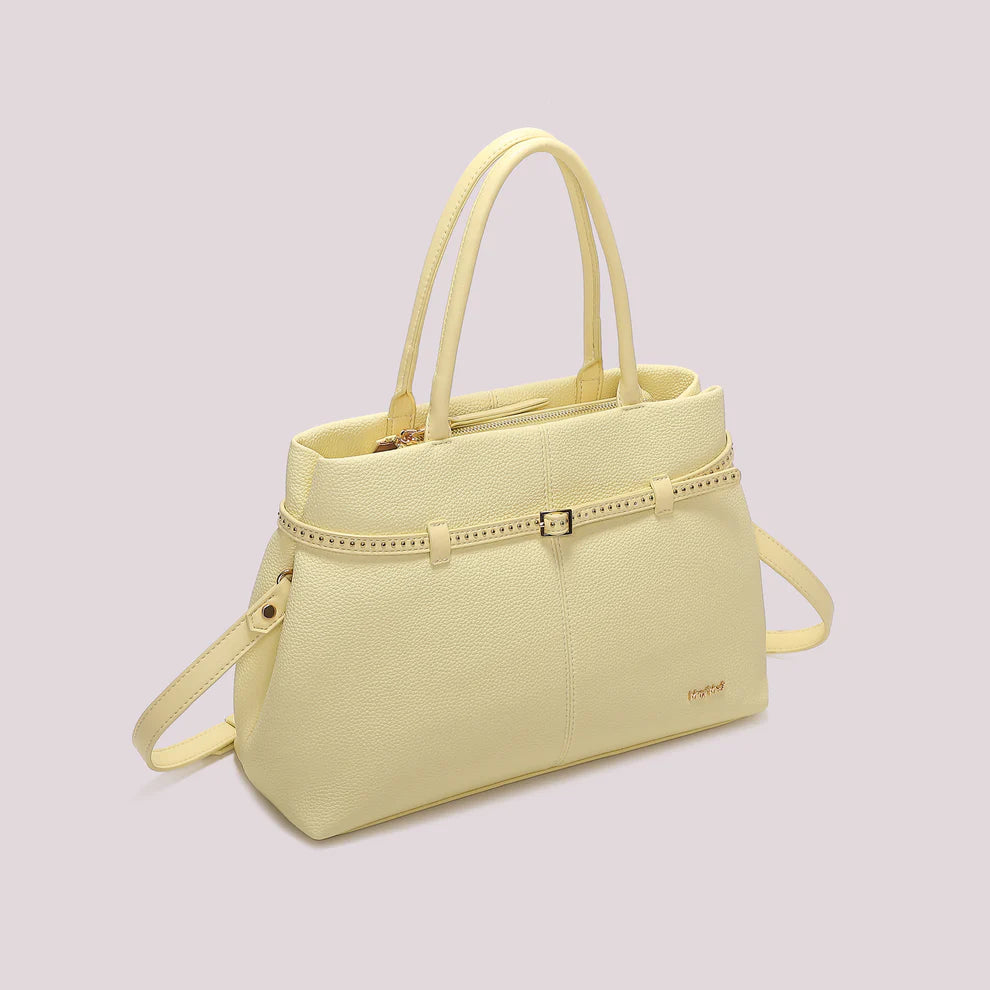 Mimi Mua borsa a mano elegante con tracolla e dettagli raffinati GIALLO CHIARO TU | Giò Fashion